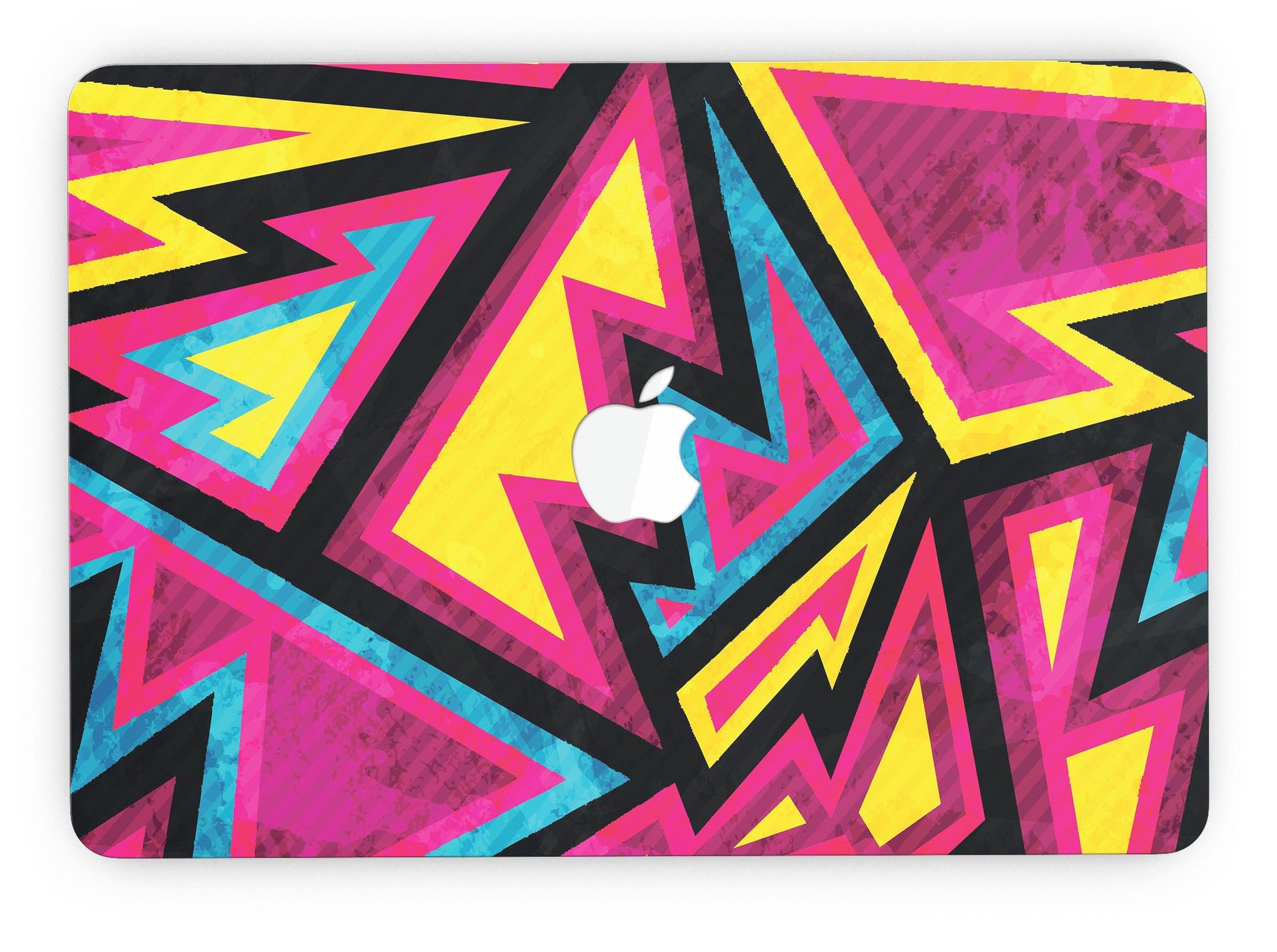 Crazy Retro Squiggles V2 skin for MacBook Pro with Retina Display, showcasing vibrant colors and unique squiggle design.