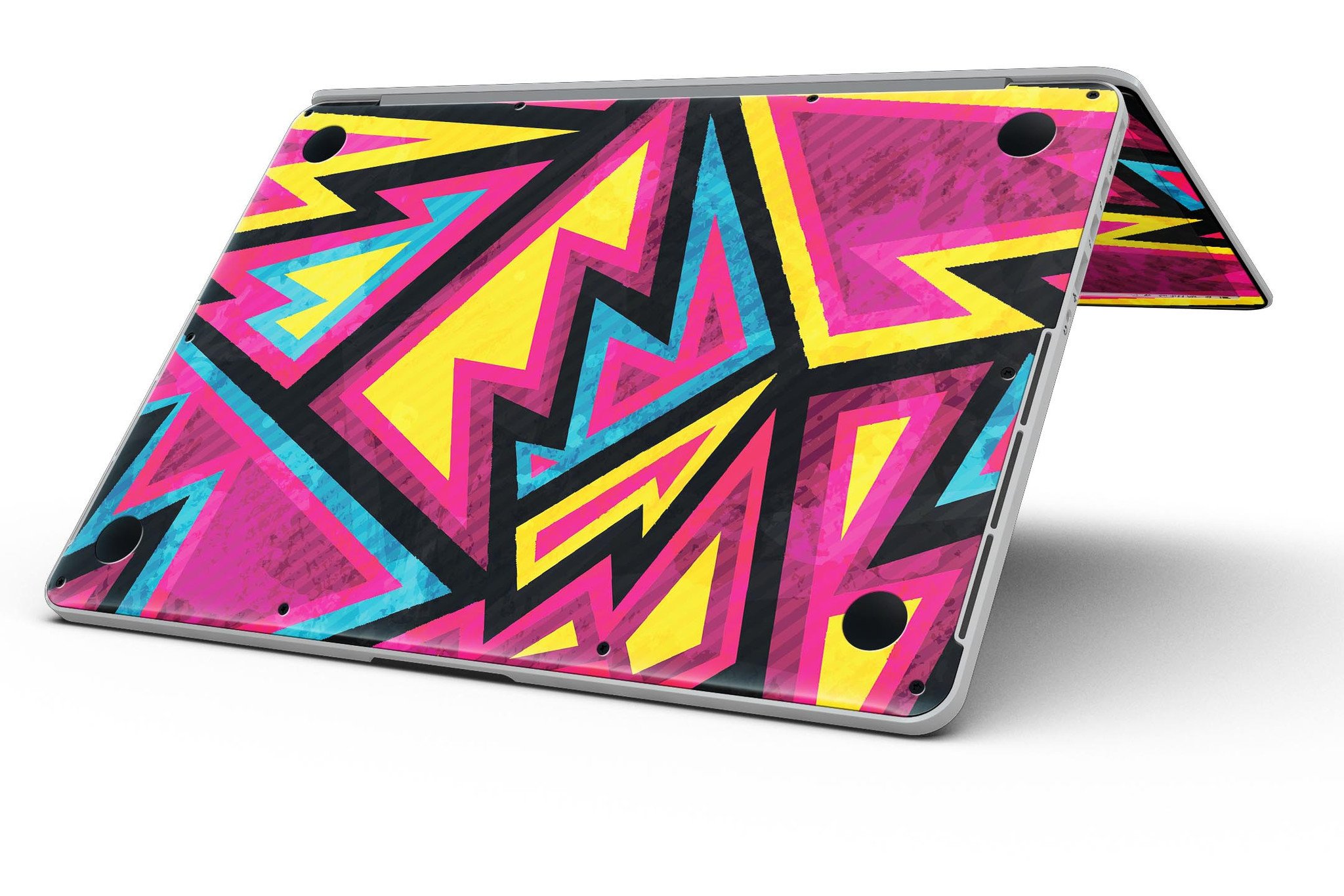 Crazy Retro Squiggles V2 skin for MacBook Pro with Retina Display, showcasing vibrant colors and unique squiggle design.