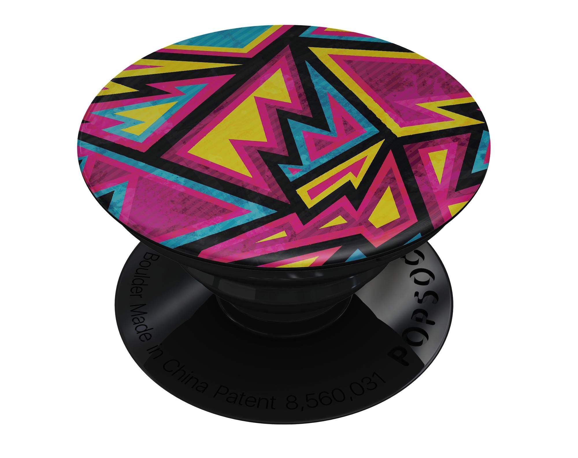 Crazy Retro Squiggles V2 skin kit for PopSockets, featuring vibrant squiggly designs on premium vinyl material.