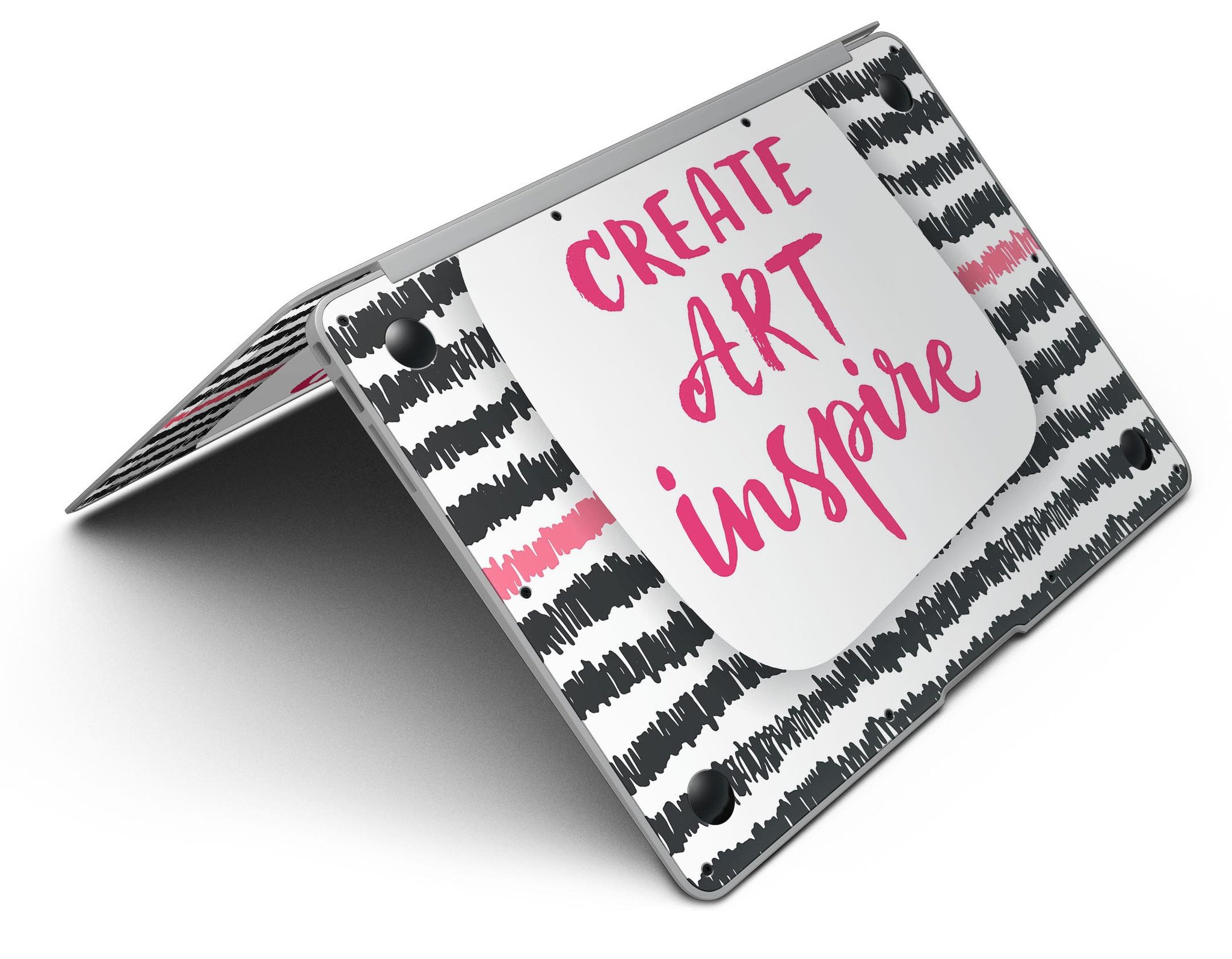 Create Art Inspire MacBook Air Skin Kit showcasing vibrant designs and textures, perfect for personalizing your device.