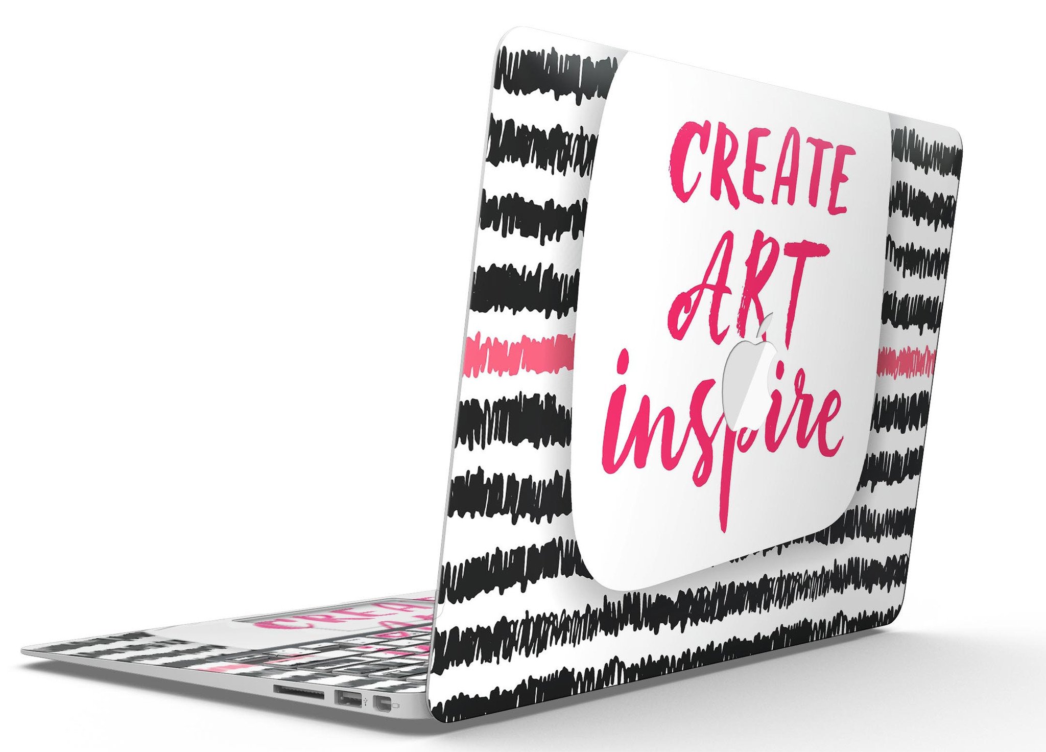 Create Art Inspire MacBook Air Skin Kit showcasing vibrant designs and textures, perfect for personalizing your device.