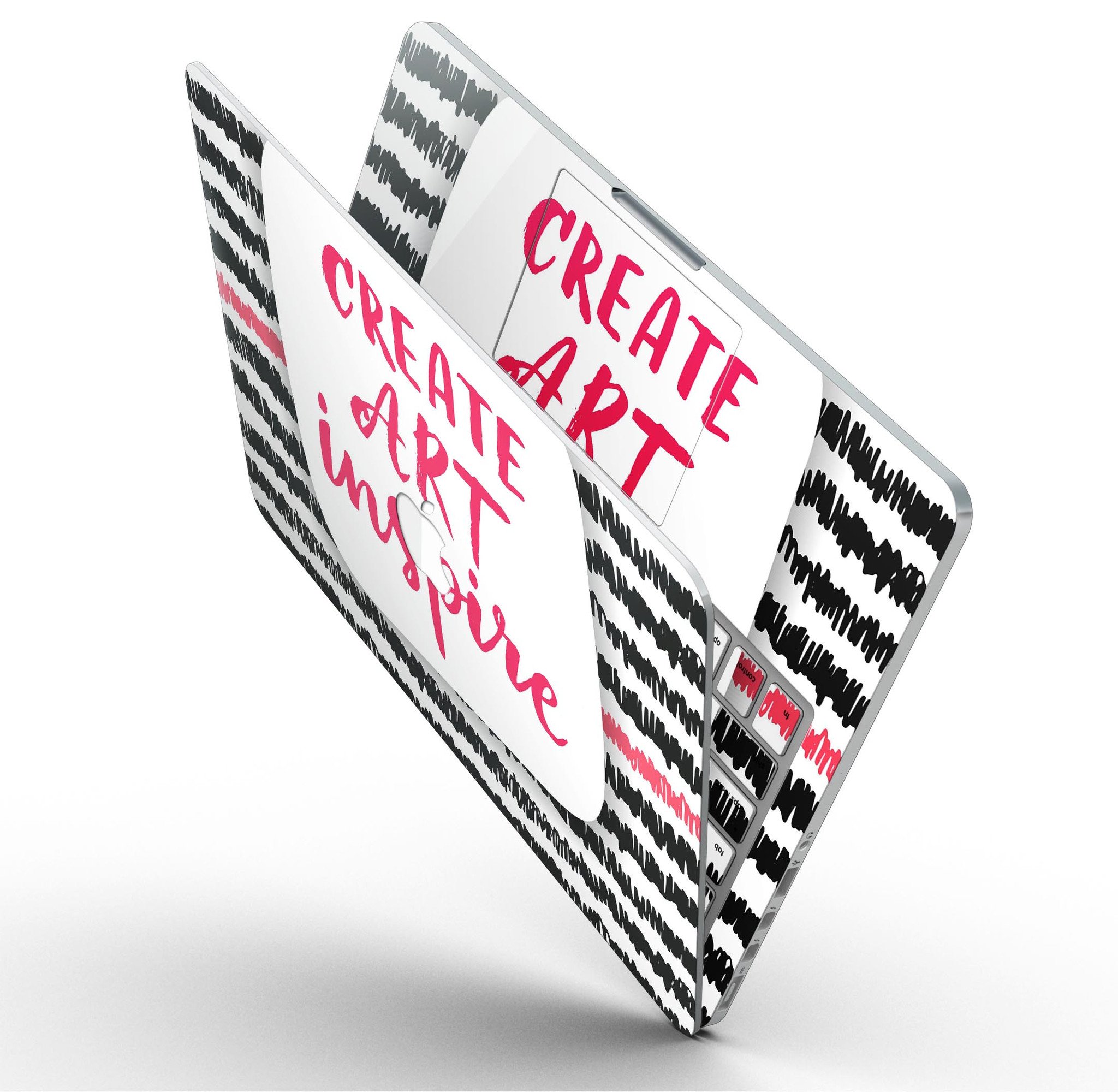 Create Art Inspire full-coverage skin for MacBook Pro with Retina Display, showcasing glossy and matte finishes.