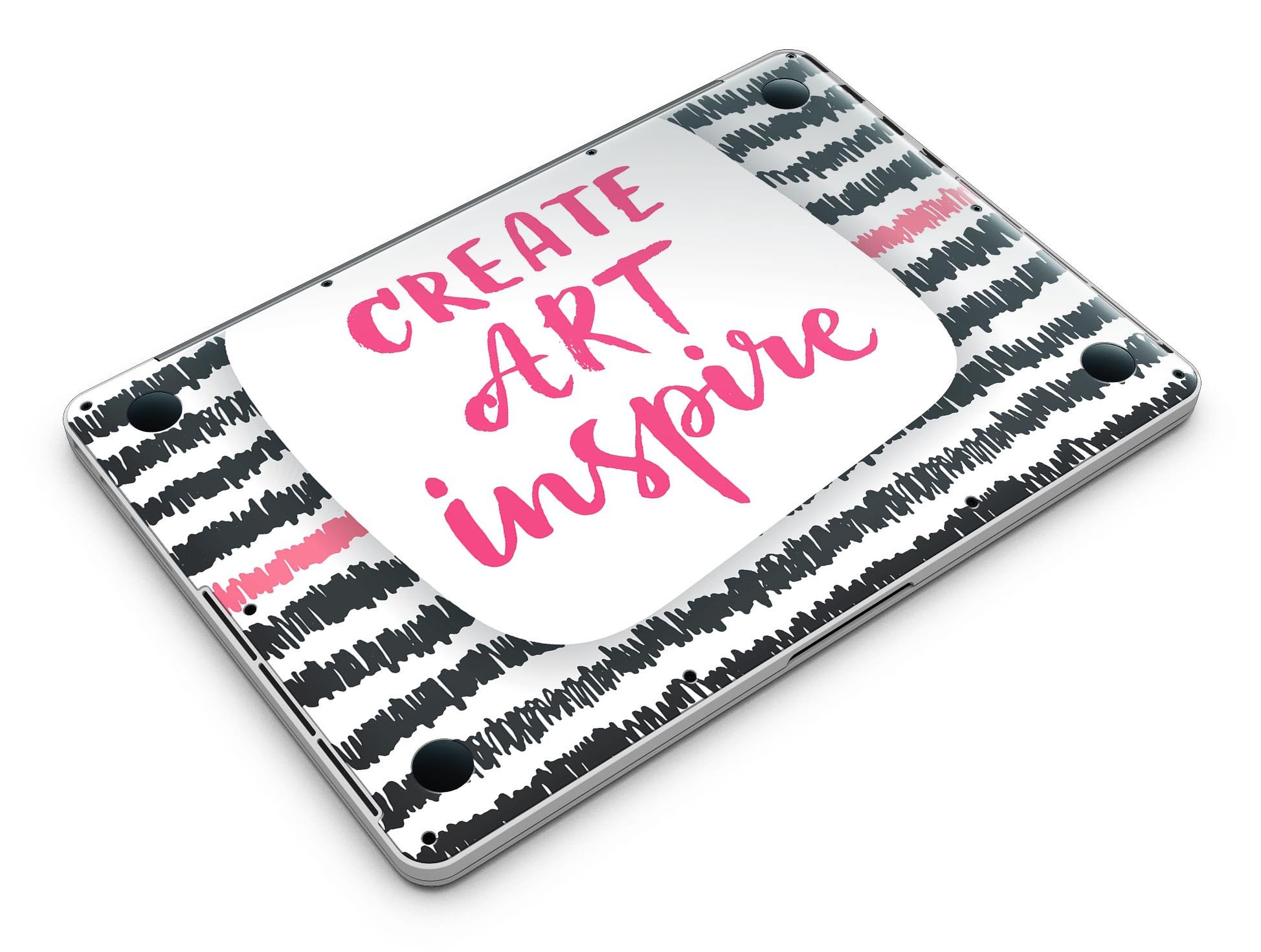 Create Art Inspire full-coverage skin for MacBook Pro with Retina Display, showcasing glossy and matte finishes.