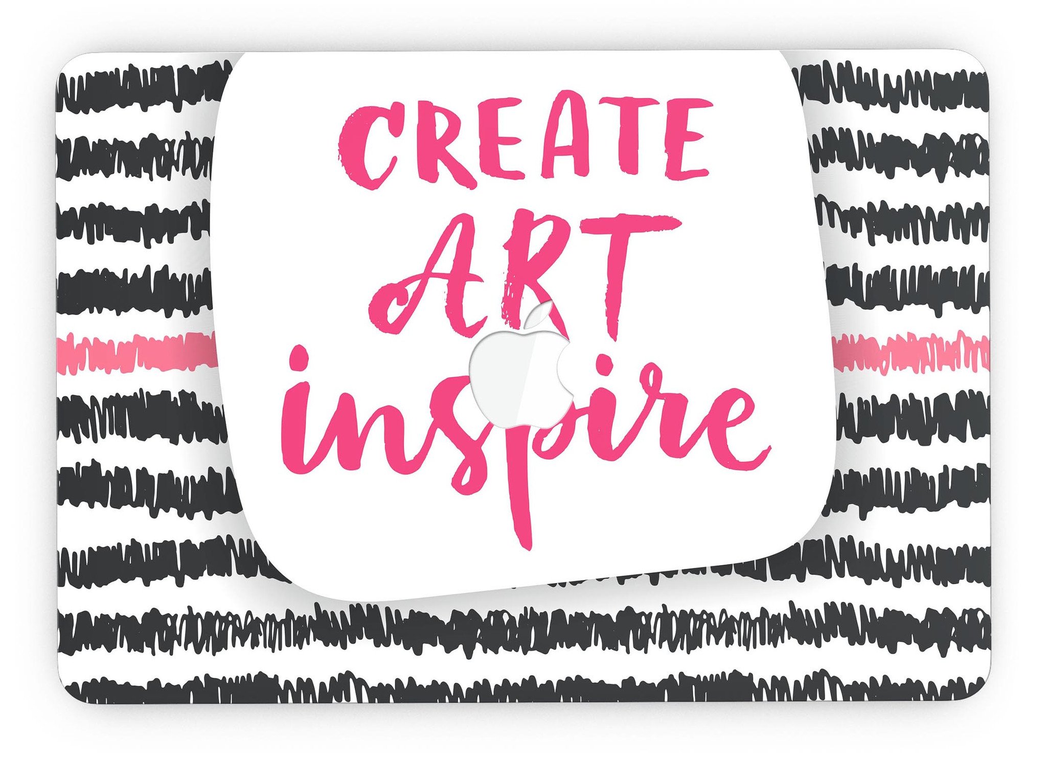 Create Art Inspire full-coverage skin for MacBook Pro with Retina Display, showcasing glossy and matte finishes.