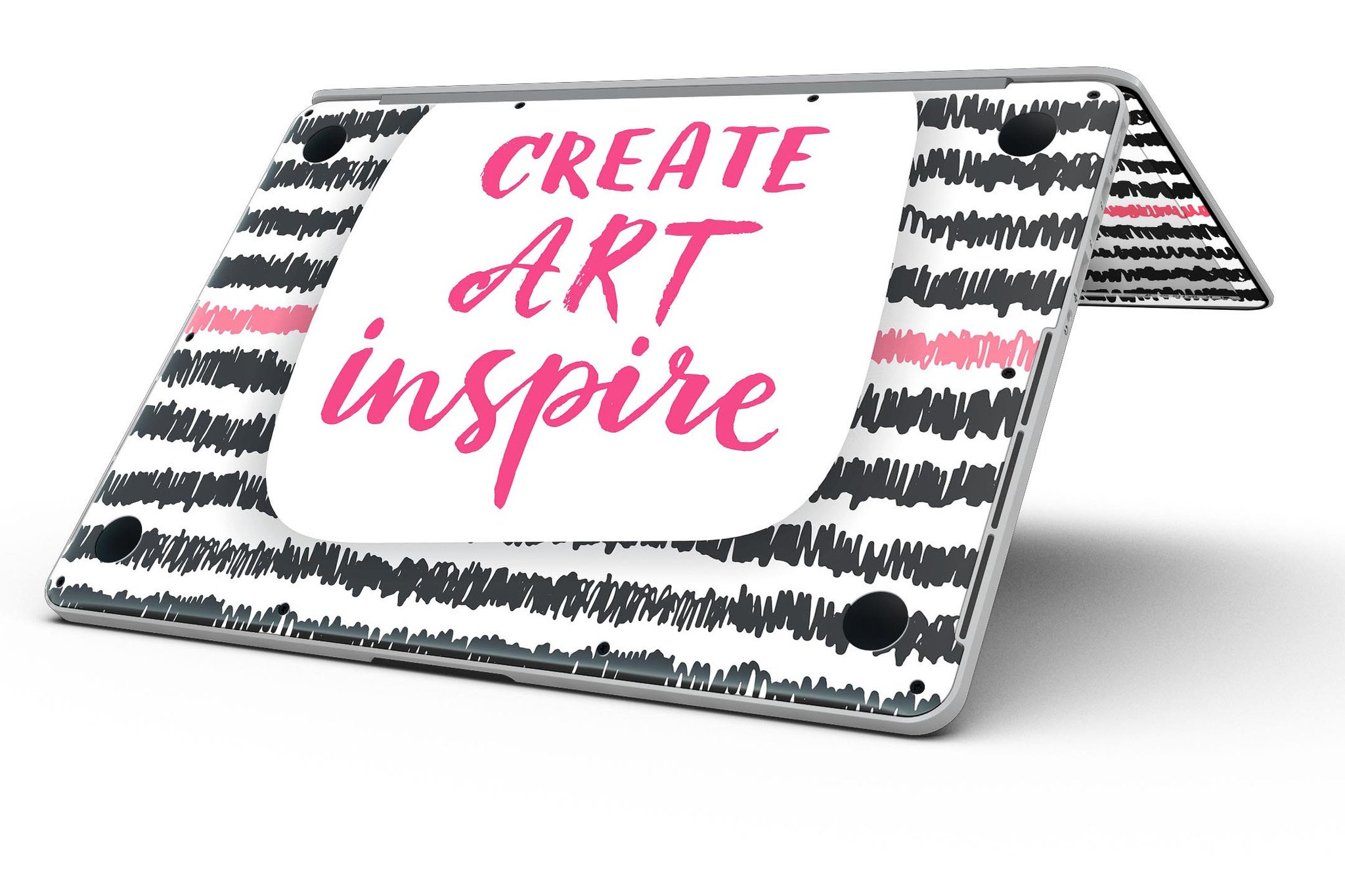 Create Art Inspire full-coverage skin for MacBook Pro with Retina Display, showcasing glossy and matte finishes.