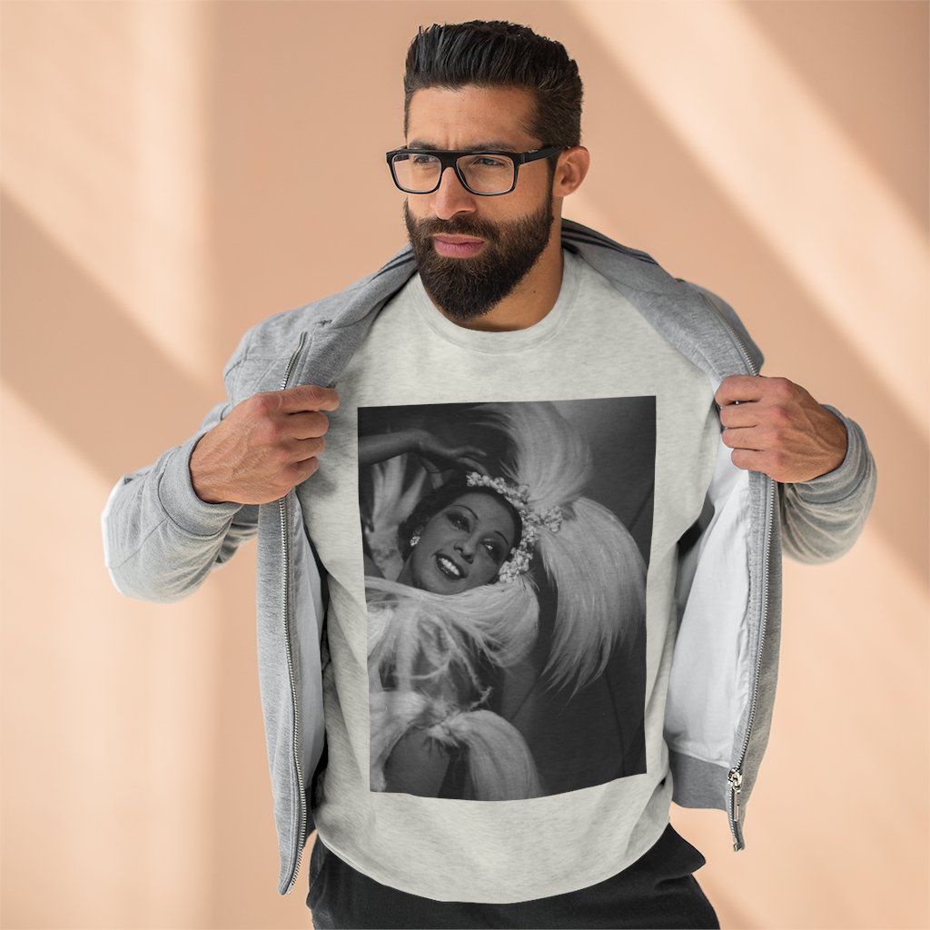 Josephine Baker Crewneck Sweatshirt in soft fleece fabric, showcasing a stylish design and comfortable fit.