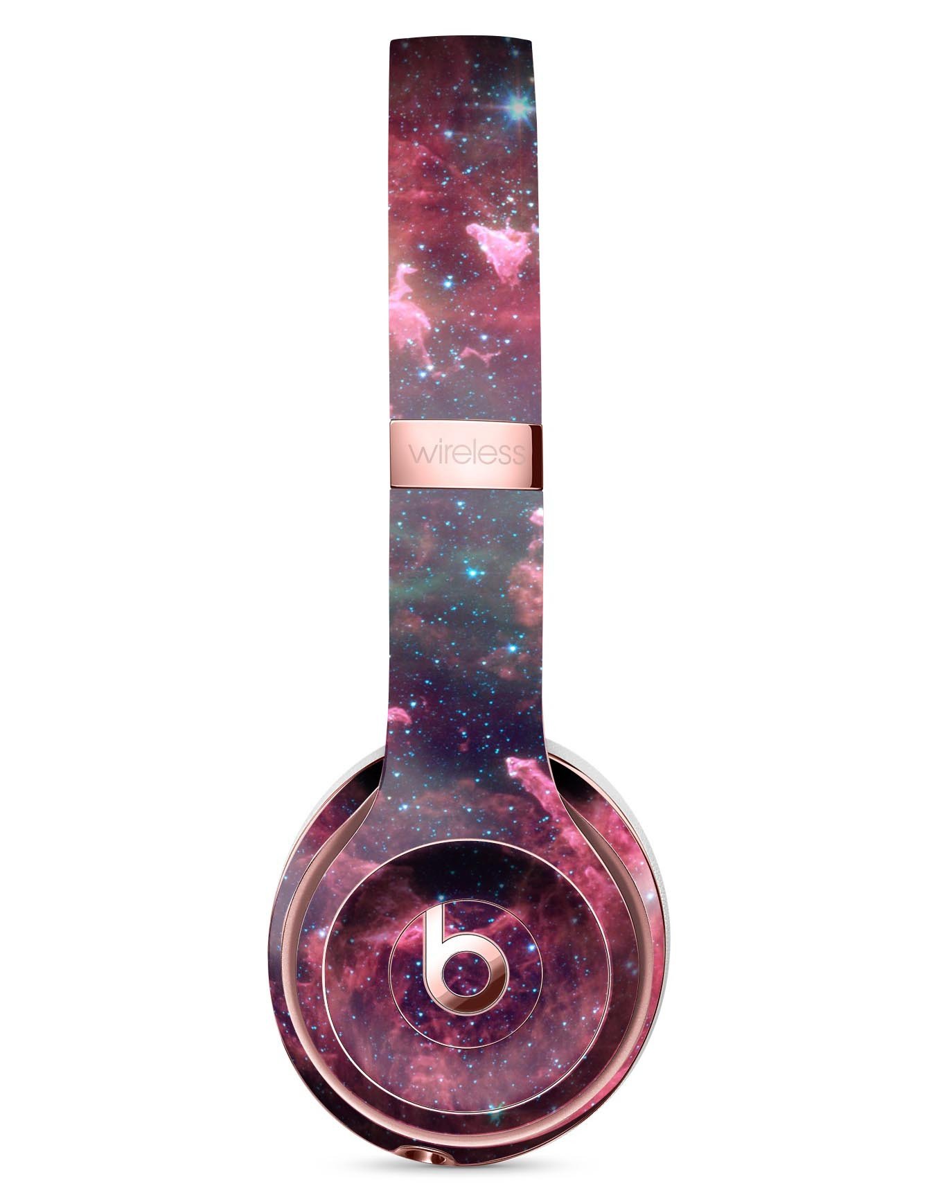 Crimson Nebula Full-Body Skin Kit for Beats by Dre Solo 3 Wireless, showcasing vibrant colors and sleek design.