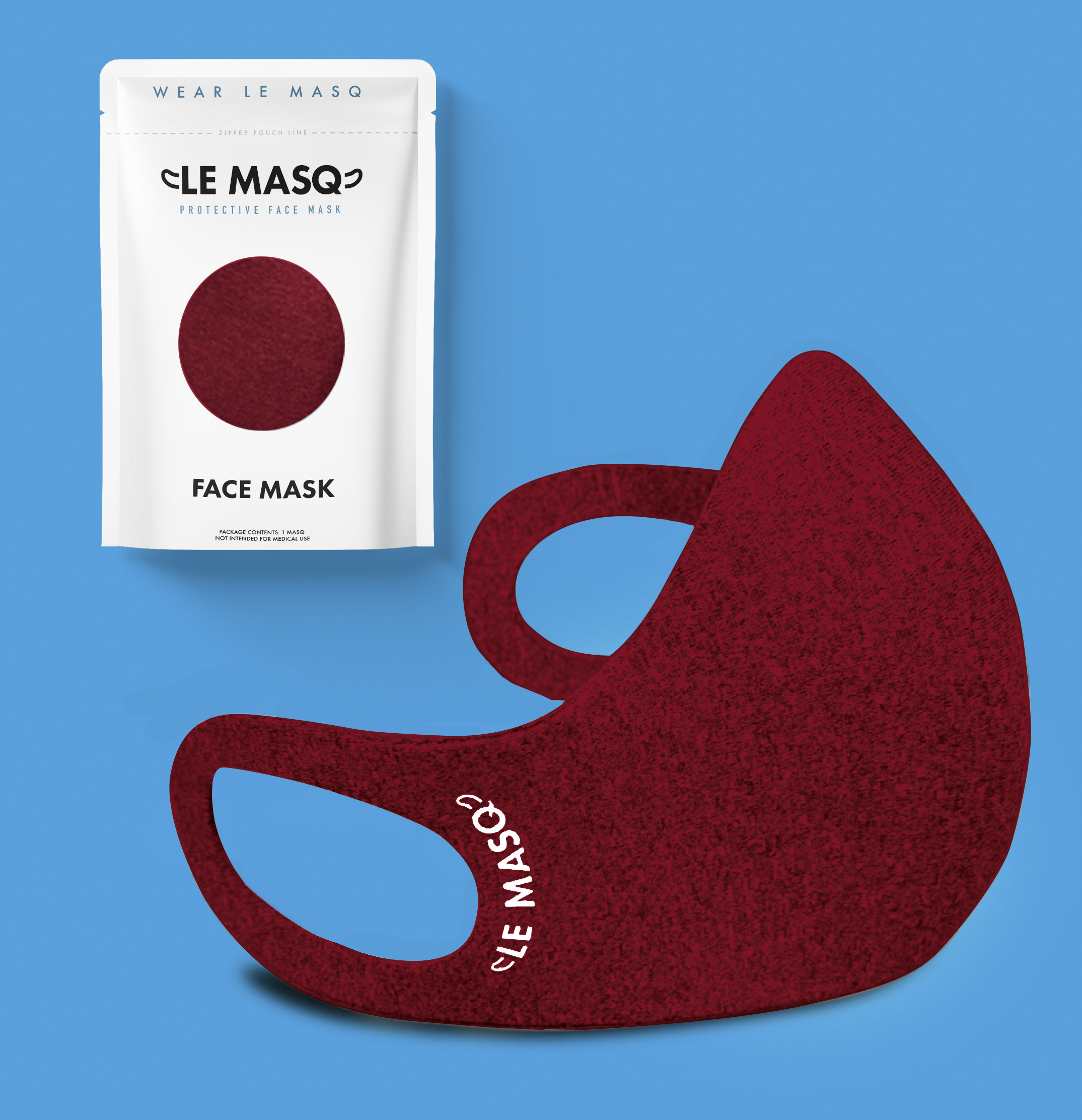 Crimson Ninja MASQ (3-Pack) featuring stylish design, soft ear loops, and a sleek semi-matte finish, perfect for comfort and protection.