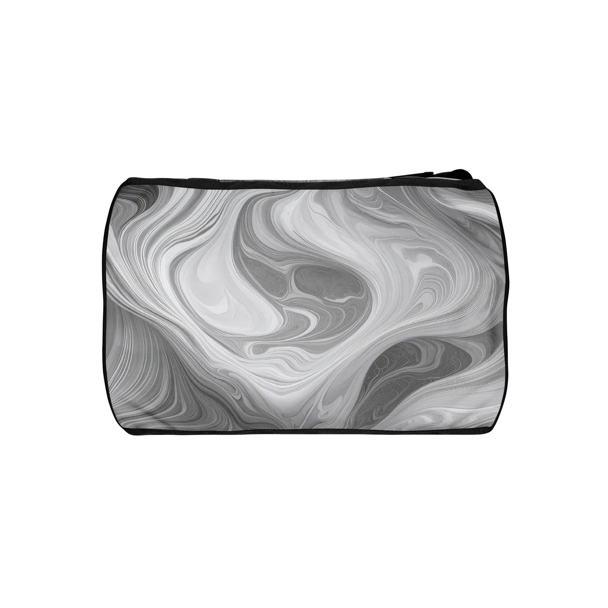 Crossbody water-resistant travel bag featuring a stylish Boho marble pattern in white and grey, designed for durability and functionality.