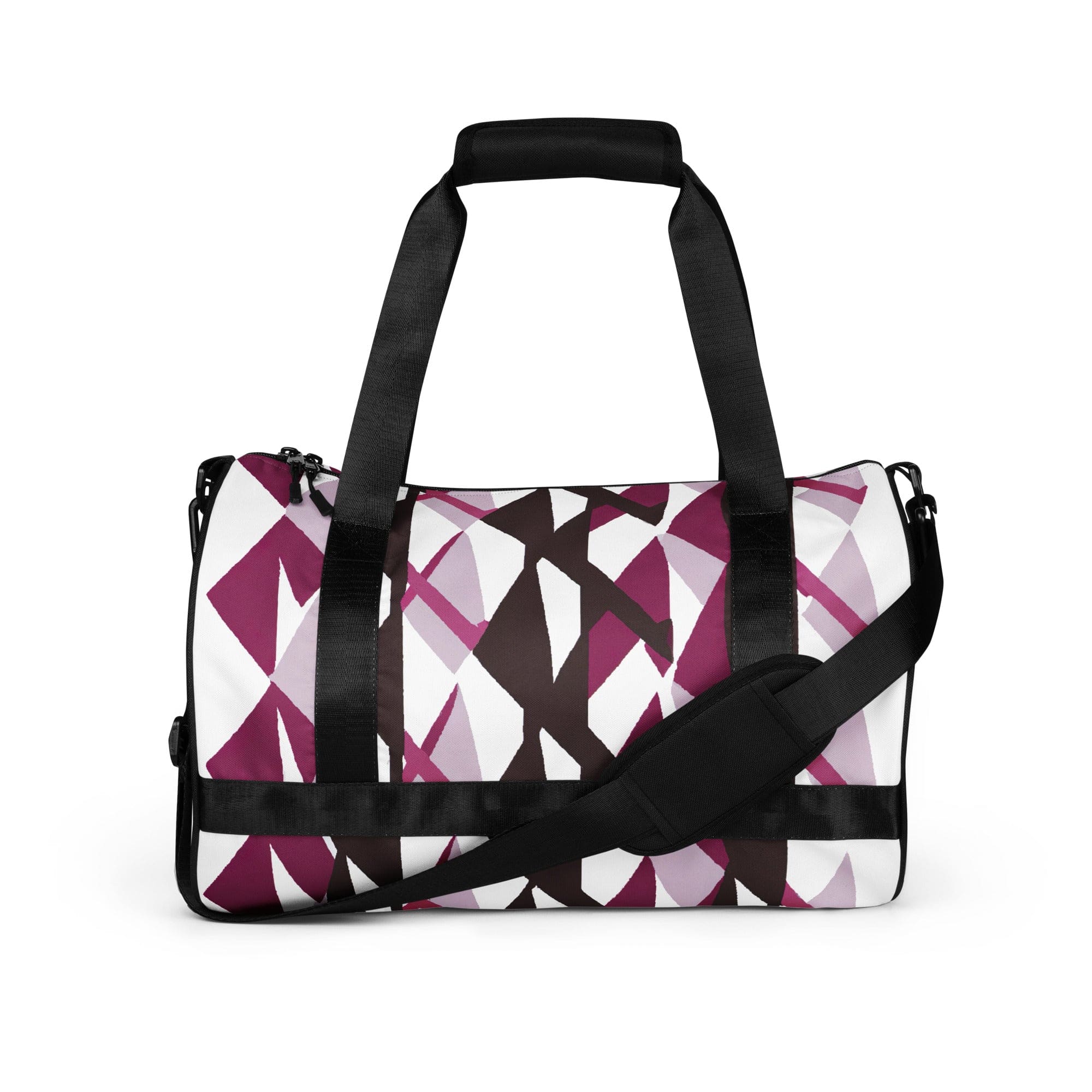 Crossbody Water-resistant Travel Bag in Pink Mauve pattern, showcasing its stylish design and durable fabric.