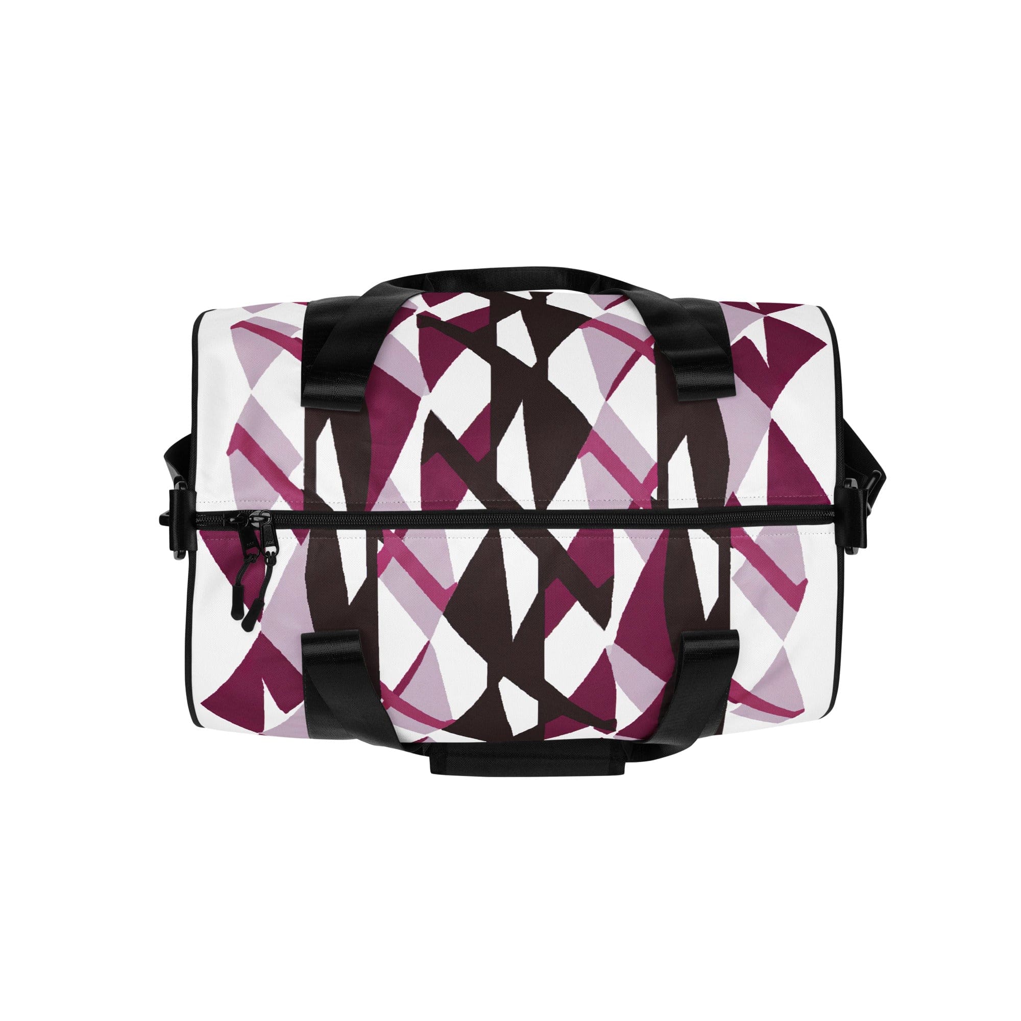 Crossbody Water-resistant Travel Bag in Pink Mauve pattern, showcasing its stylish design and durable fabric.