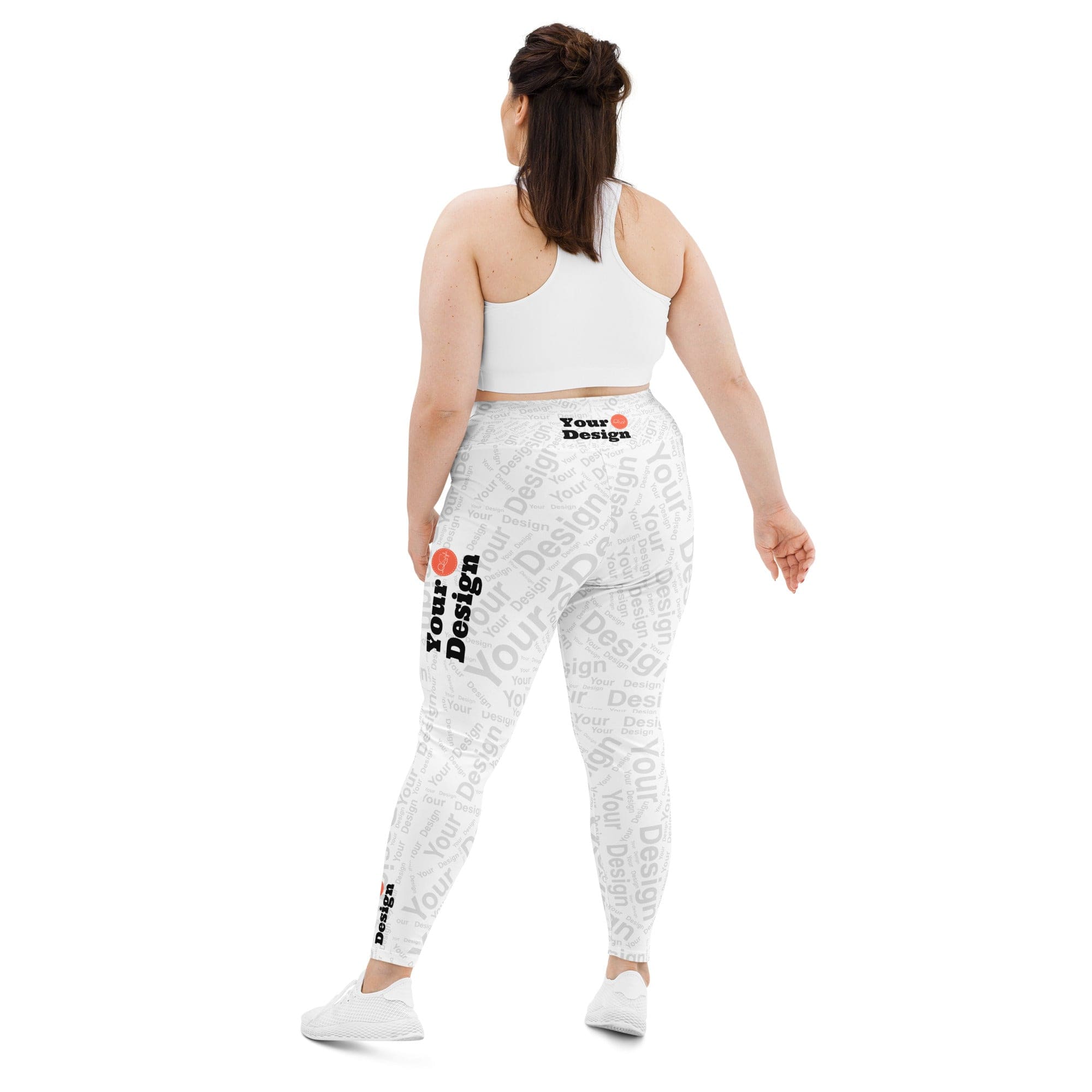 Custom Print Women's Plus Size Leggings featuring a soft fabric blend and a comfortable high waistband, perfect for workouts and lounging.