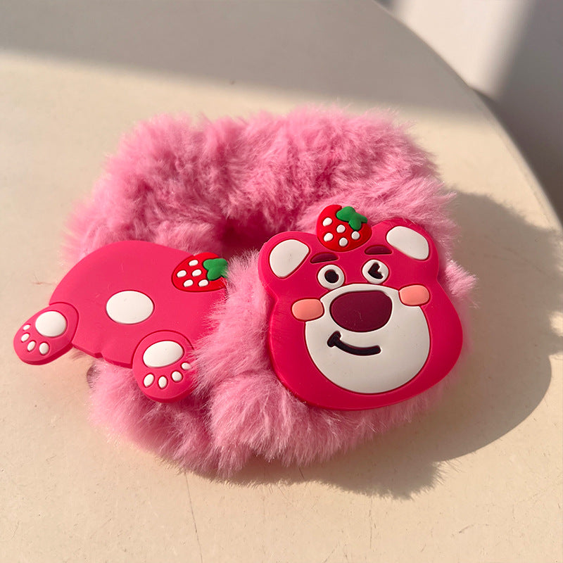 Cute Bear Hair Tie featuring an adorable bear design, perfect for stylish hairstyles.