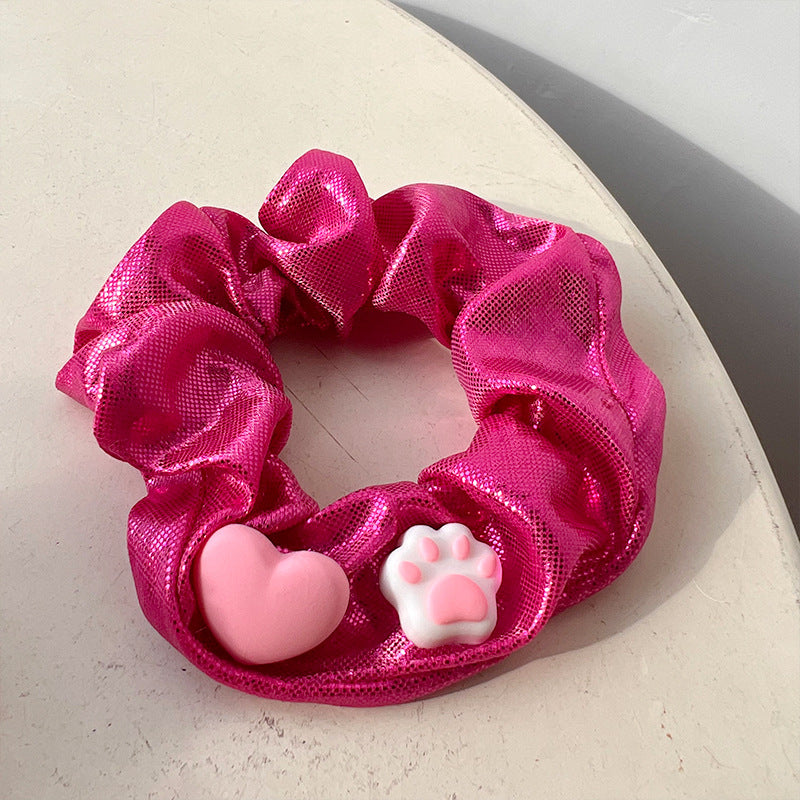 Cute Cat Claw Plush Hair Tie featuring soft plush material and adorable cat claw designs, perfect for cat lovers.