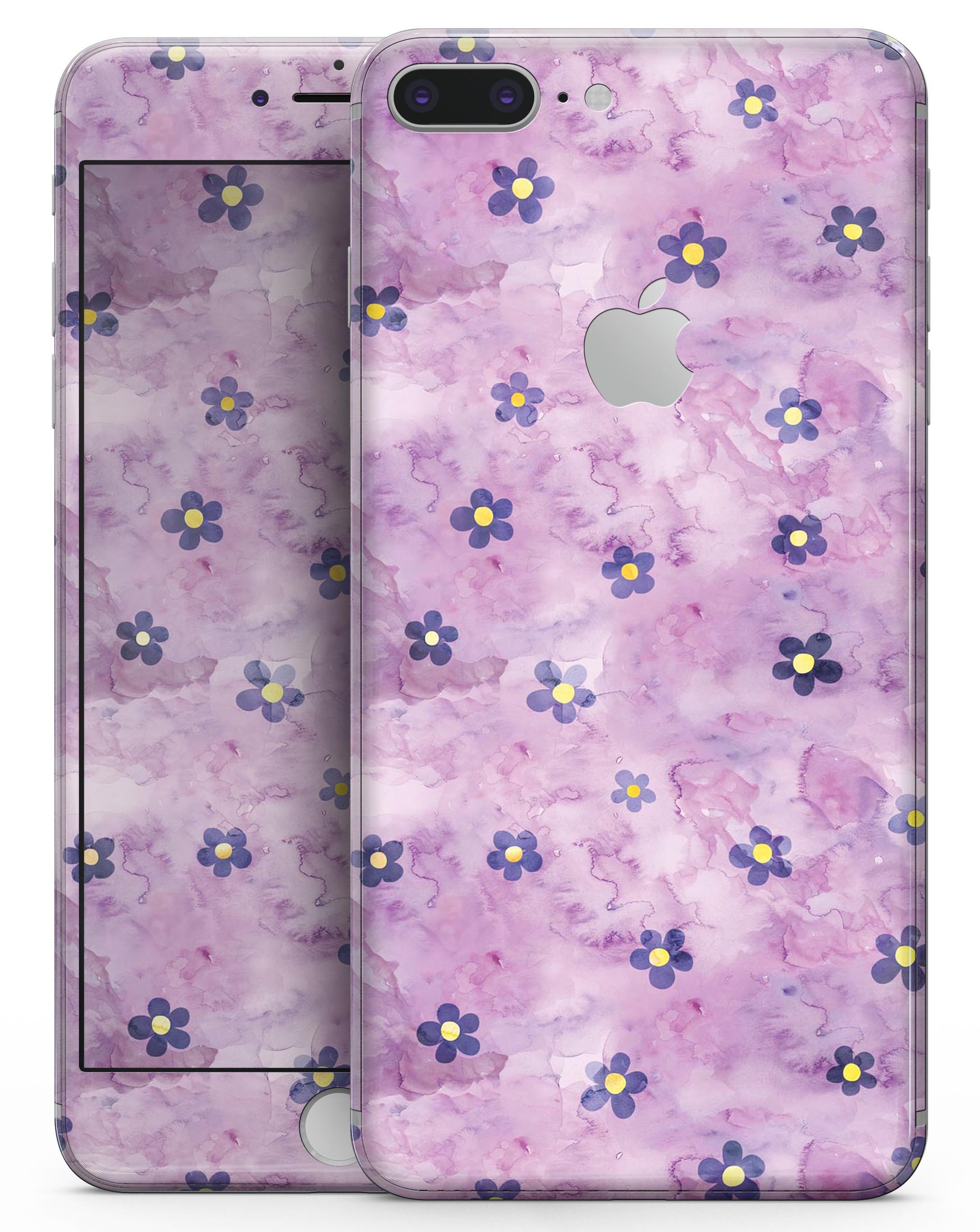 Cute watercolor flowers skin for iPhone 8 and 8 Plus, showcasing vibrant colors and intricate floral designs.