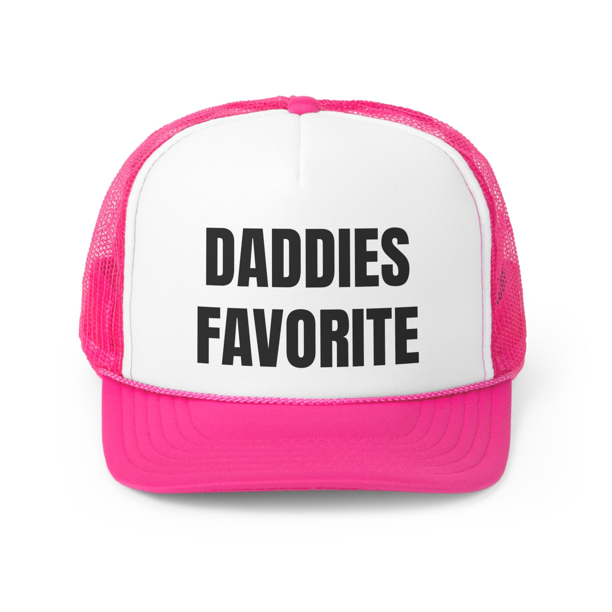 Daddies Favorite Funny Trucker Hat featuring a humorous design with a comfortable fit, perfect for casual wear.