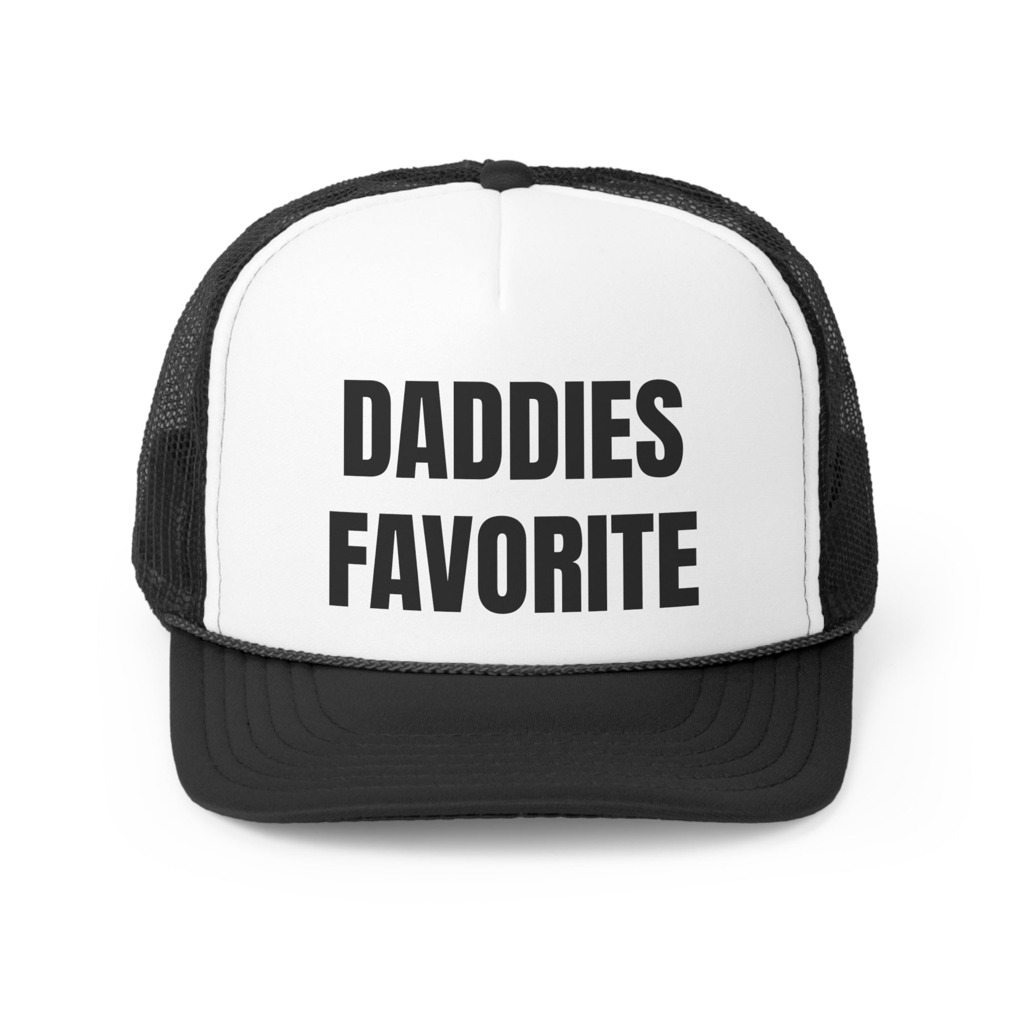 Daddies Favorite Funny Trucker Hat featuring a humorous design with a comfortable fit, perfect for casual wear.