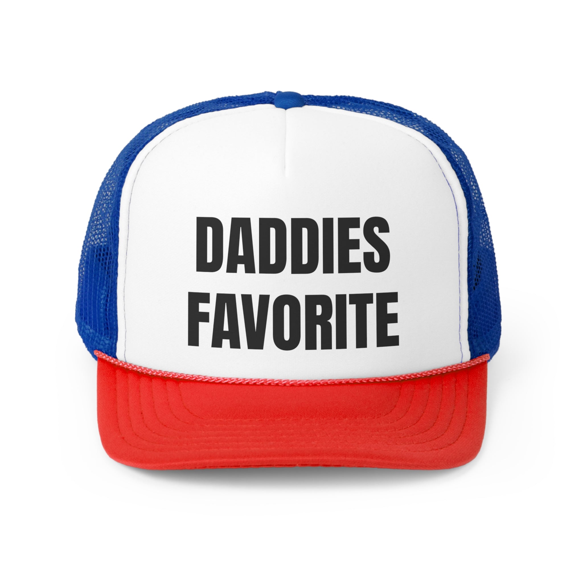 Daddies Favorite Funny Trucker Hat featuring a humorous design with a comfortable fit, perfect for casual wear.