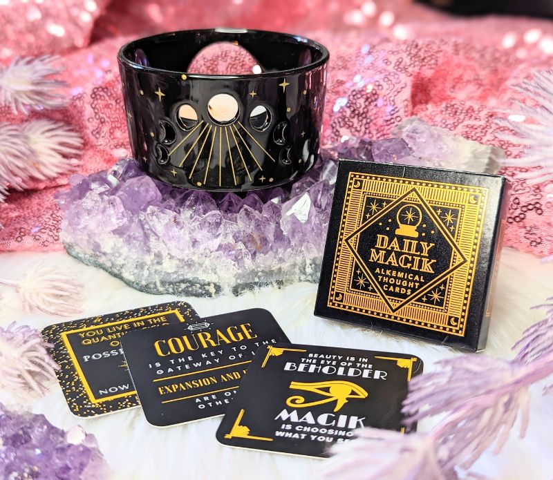 Daily Magik Card Set by Kittea Asdis featuring 33 inspirational cards in a compact size, perfect for on-the-go guidance.