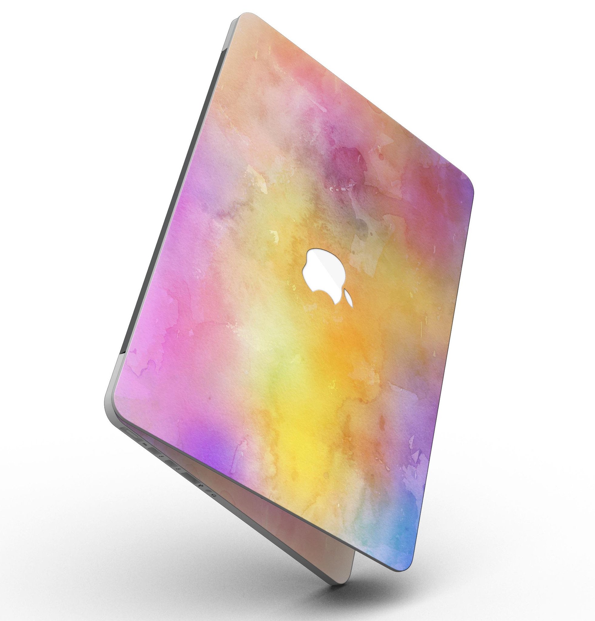 Dark 4 Absorbed Watercolor Texture skin for MacBook Pro with Retina Display, showcasing vibrant colors and artistic design.