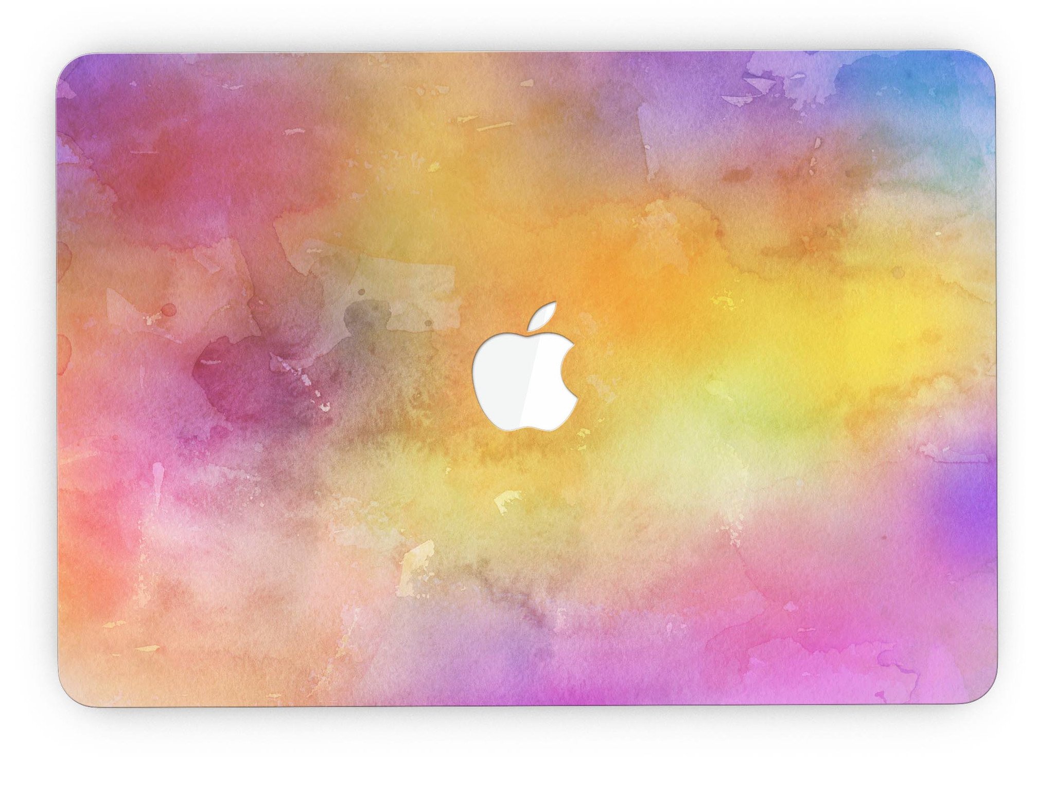 Dark 4 Absorbed Watercolor Texture skin for MacBook Pro with Retina Display, showcasing vibrant colors and artistic design.