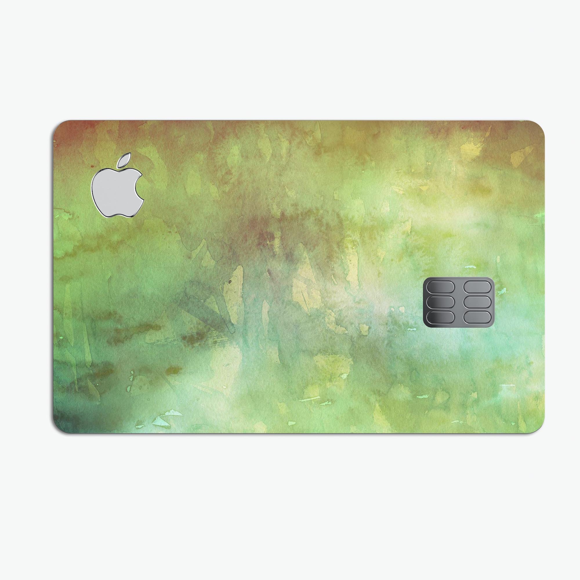 Dark 862 Absorbed Watercolor Texture decal for Apple Card, showcasing premium vinyl design with a unique watercolor pattern.