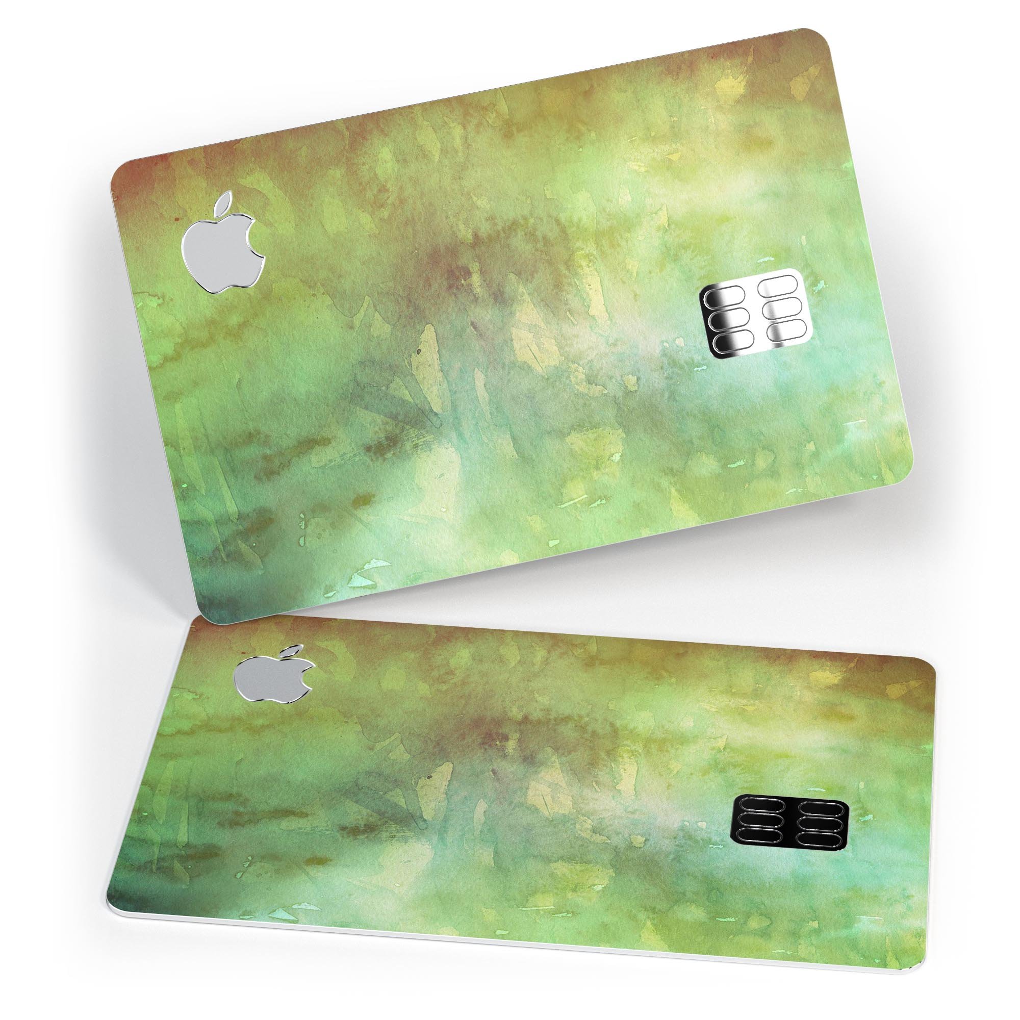 Dark 862 Absorbed Watercolor Texture decal for Apple Card, showcasing premium vinyl design with a unique watercolor pattern.