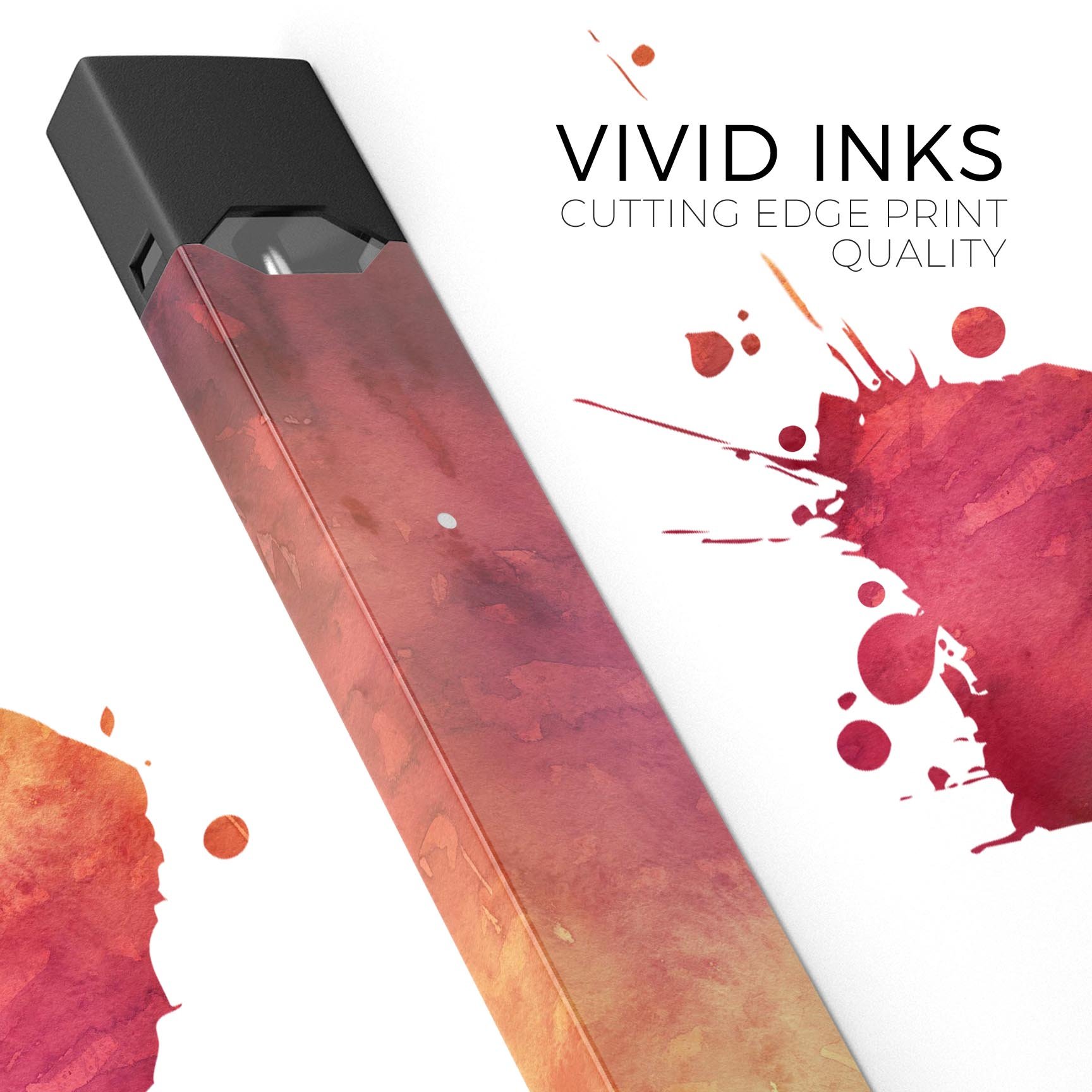 Dark 9797 Absorbed Watercolor Texture decal for JUUL device, showcasing vibrant colors and premium quality.