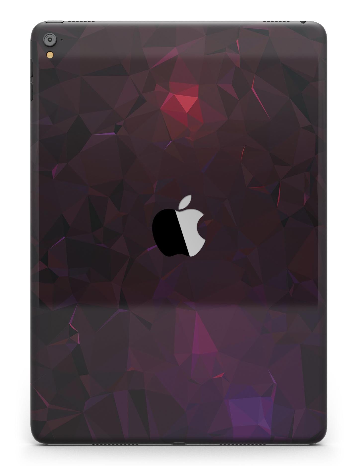 Dark Age Geometric V13 Full Body Skin for iPad Pro, showcasing geometric patterns and available in glossy or matte finishes.