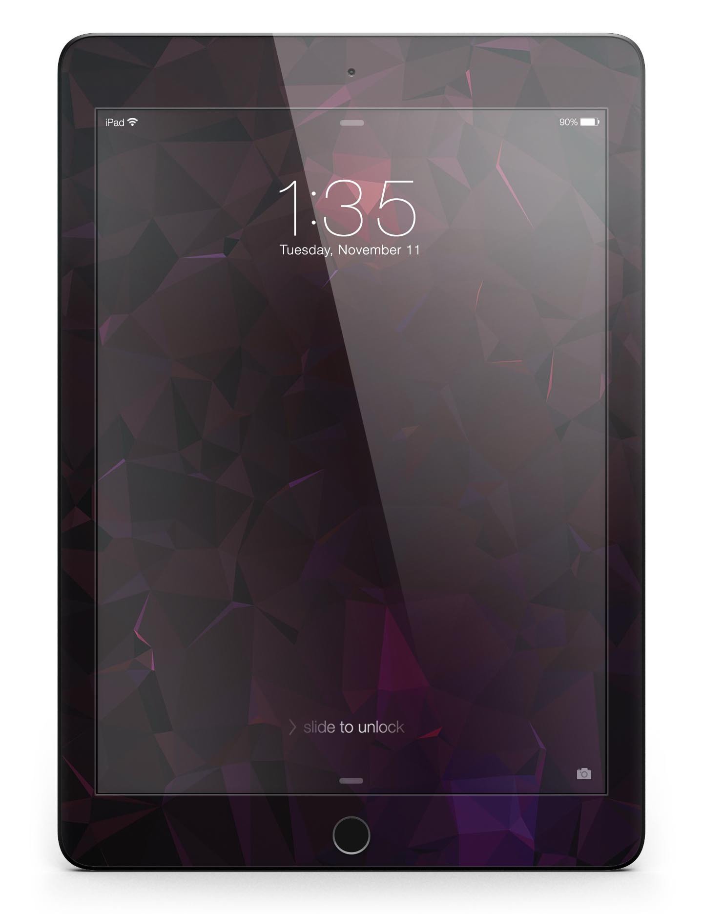 Dark Age Geometric V13 Full Body Skin for iPad Pro, showcasing geometric patterns and available in glossy or matte finishes.