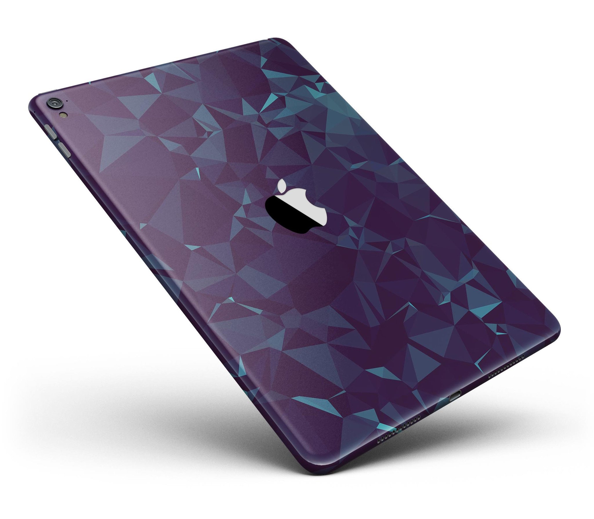 Dark Blue Geometric V15 Full Body Skin for iPad Pro, showcasing a modern geometric design that fits perfectly on the device.