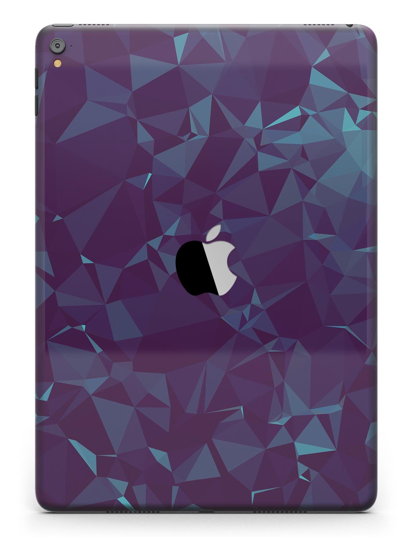 Dark Blue Geometric V15 Full Body Skin for iPad Pro, showcasing a modern geometric design that fits perfectly on the device.