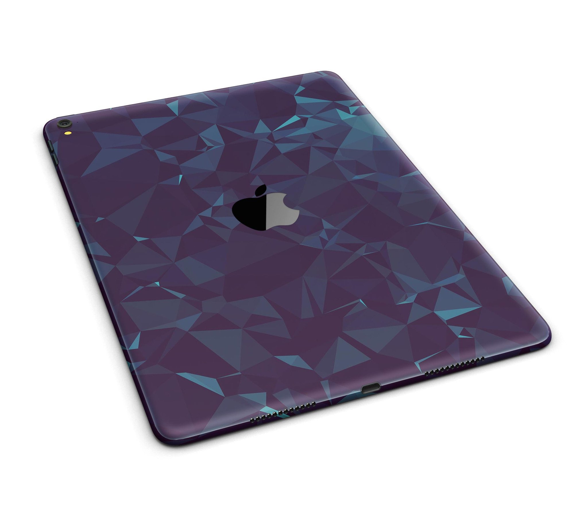 Dark Blue Geometric V15 Full Body Skin for iPad Pro, showcasing a modern geometric design that fits perfectly on the device.