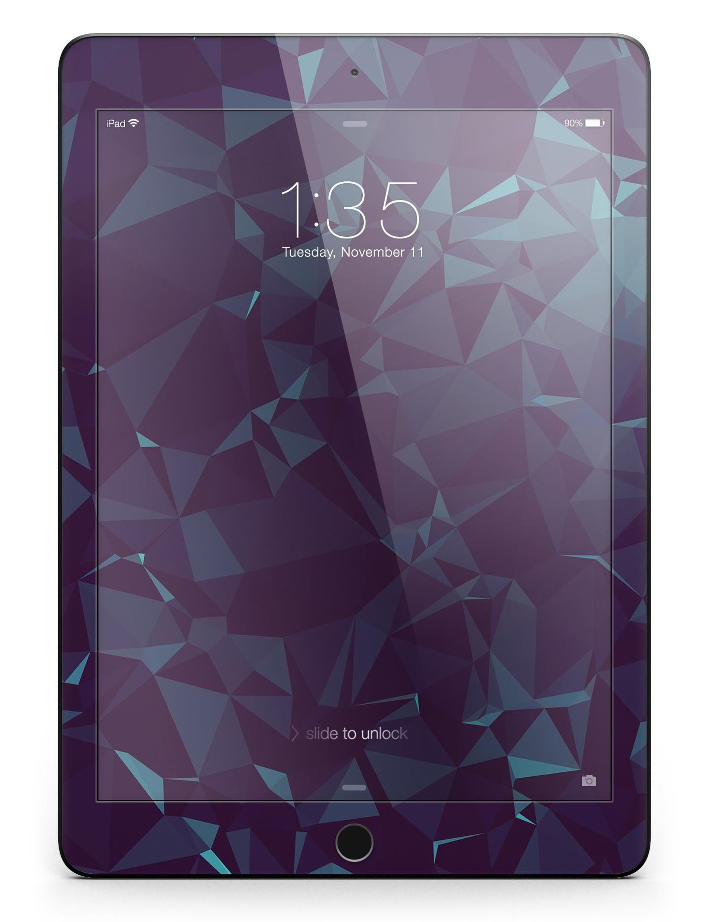 Dark Blue Geometric V15 Full Body Skin for iPad Pro, showcasing a modern geometric design that fits perfectly on the device.