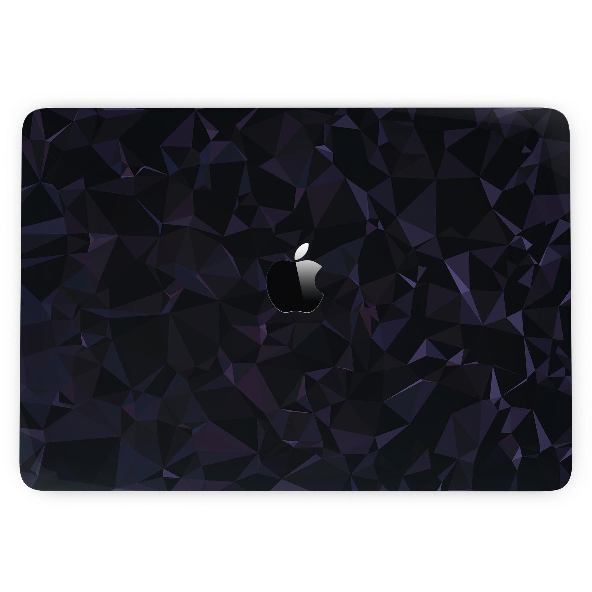 Dark Blue Geometric V21 skin kit for MacBook Pro with Touch Bar, showcasing a stylish geometric design on premium vinyl.