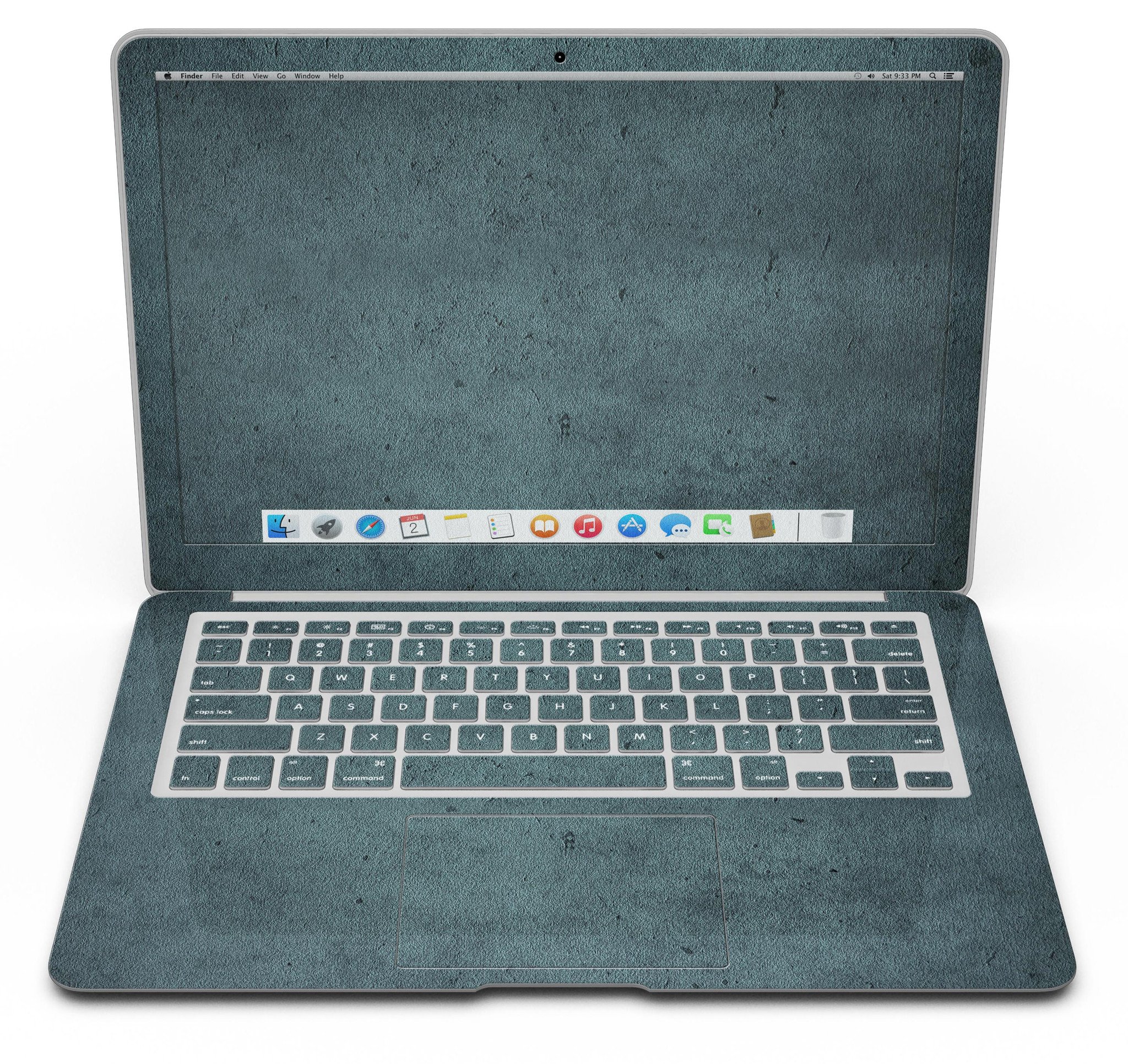 Dark Blue Surface v1 MacBook Air Skin Kit showcasing a sleek design and premium vinyl material.