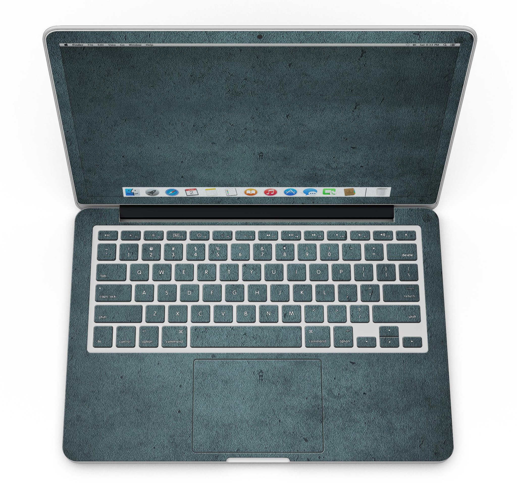 Dark Blue Surface v1 skin for MacBook Pro with Retina Display, showcasing a sleek design and premium vinyl material.