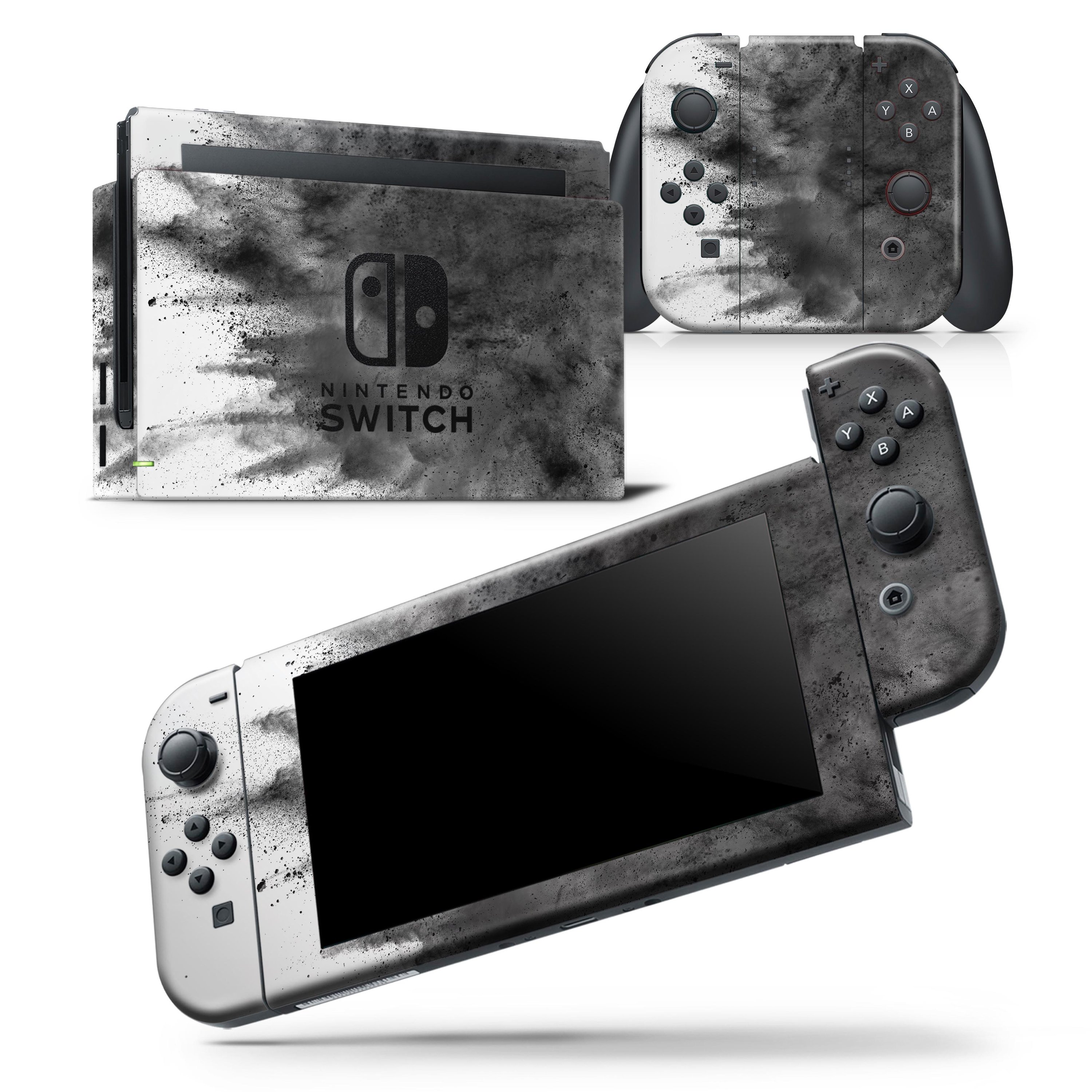 Dark Dust Explosion skin wrap decal for Nintendo Switch Lite, showcasing a unique design with a soft-touch finish.