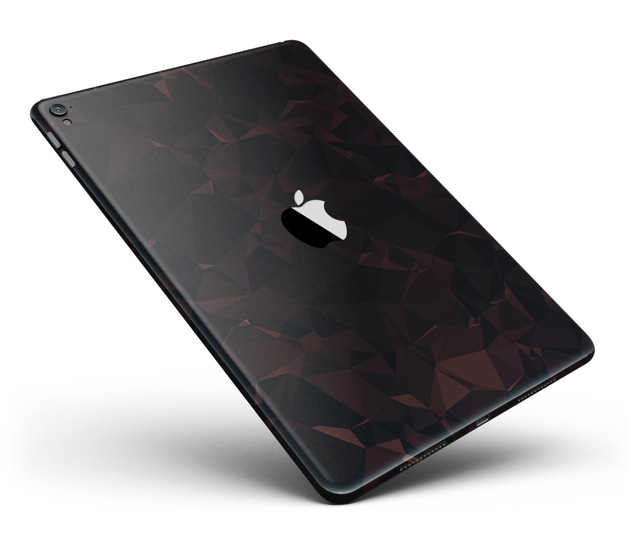 Dark Geometric V1 Full Body Skin for iPad Pro, showcasing a modern geometric pattern in glossy and matte finishes.