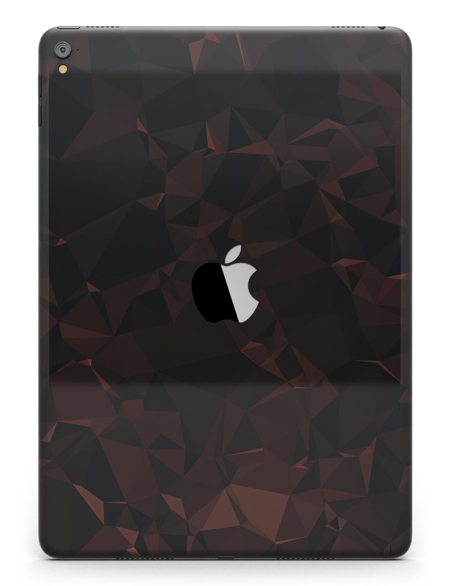 Dark Geometric V1 Full Body Skin for iPad Pro, showcasing a modern geometric pattern in glossy and matte finishes.