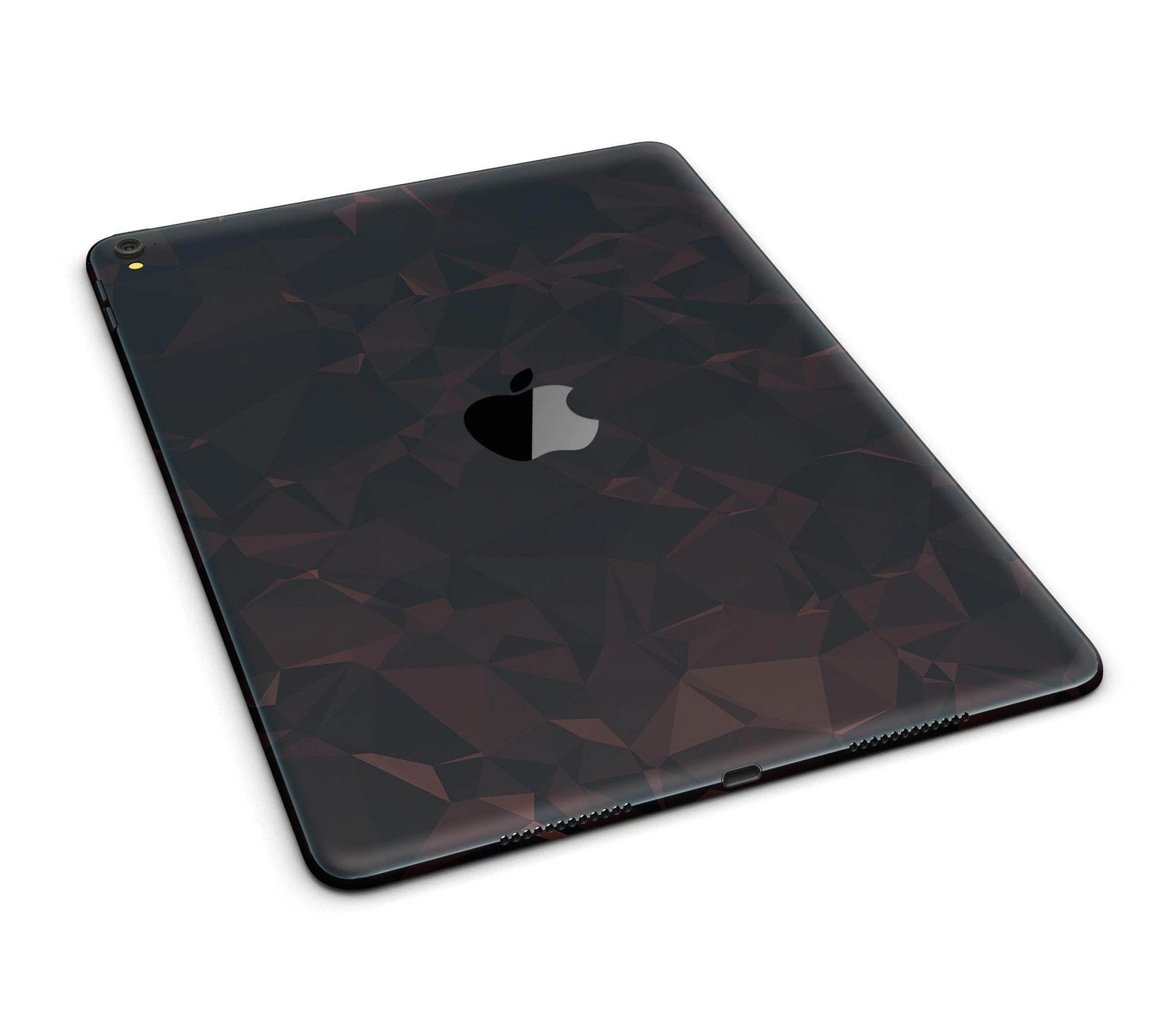 Dark Geometric V1 Full Body Skin for iPad Pro, showcasing a modern geometric pattern in glossy and matte finishes.