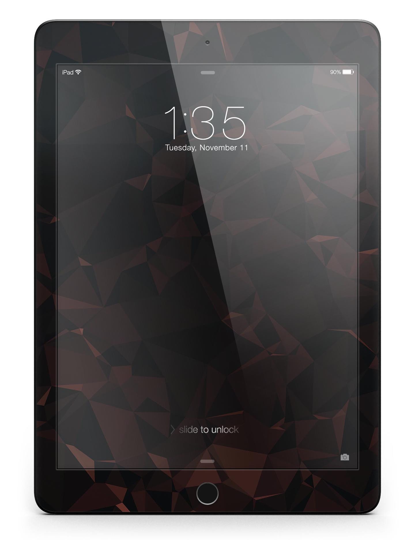 Dark Geometric V1 Full Body Skin for iPad Pro, showcasing a modern geometric pattern in glossy and matte finishes.