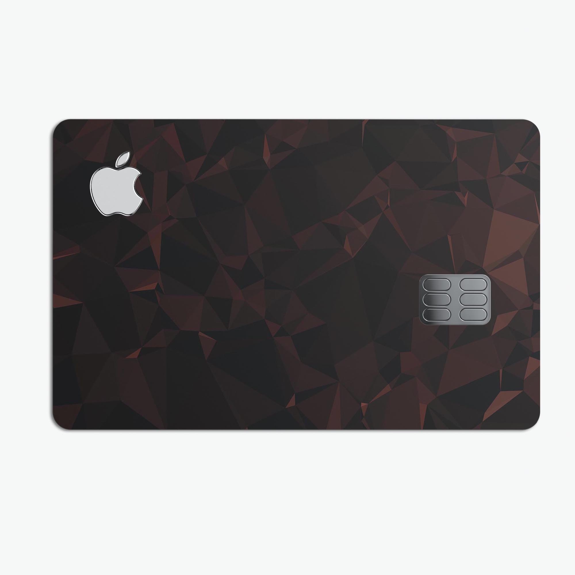 Dark Geometric V1 decal skin kit for Apple Card, showcasing premium vinyl design and protective features.