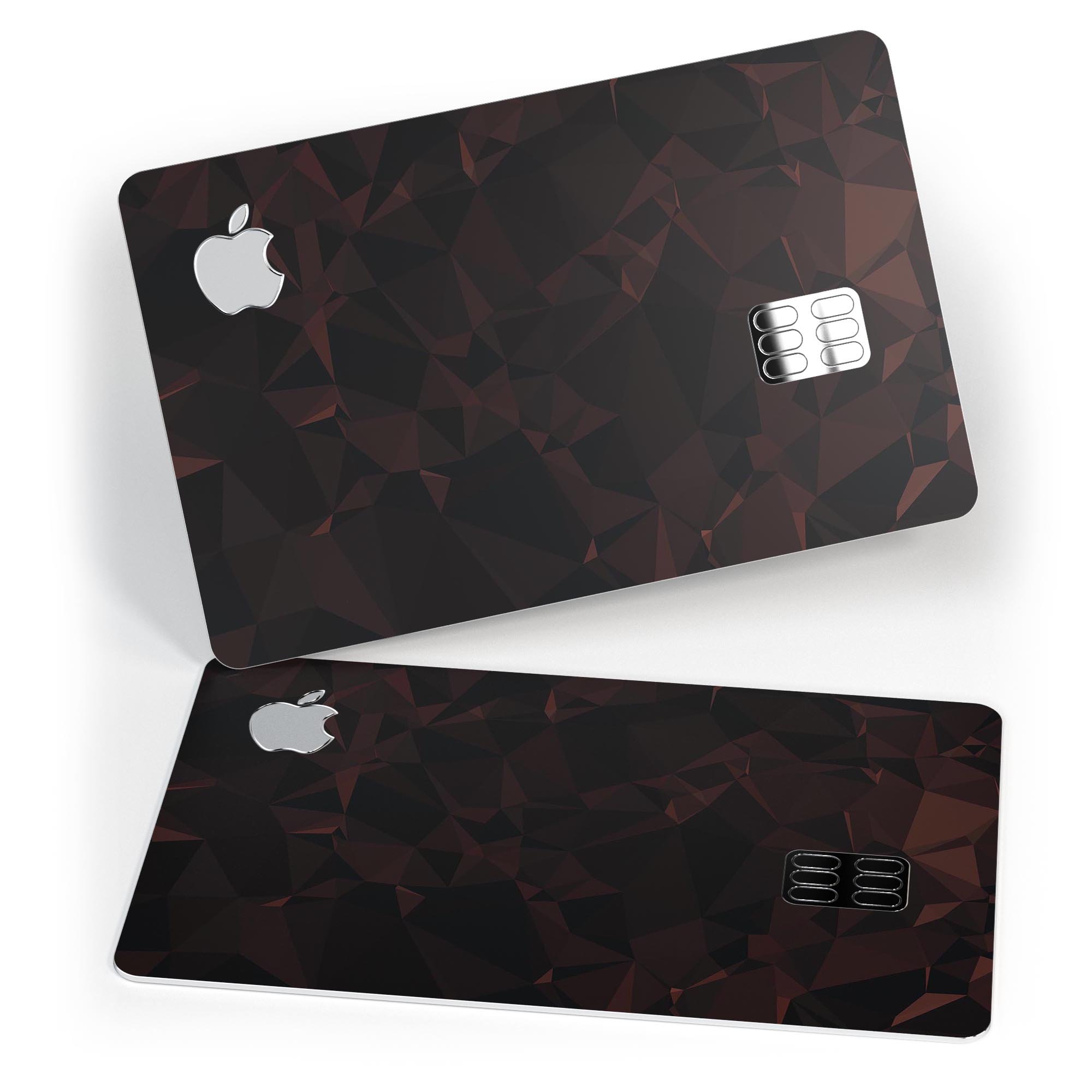 Dark Geometric V1 decal skin kit for Apple Card, showcasing premium vinyl design and protective features.