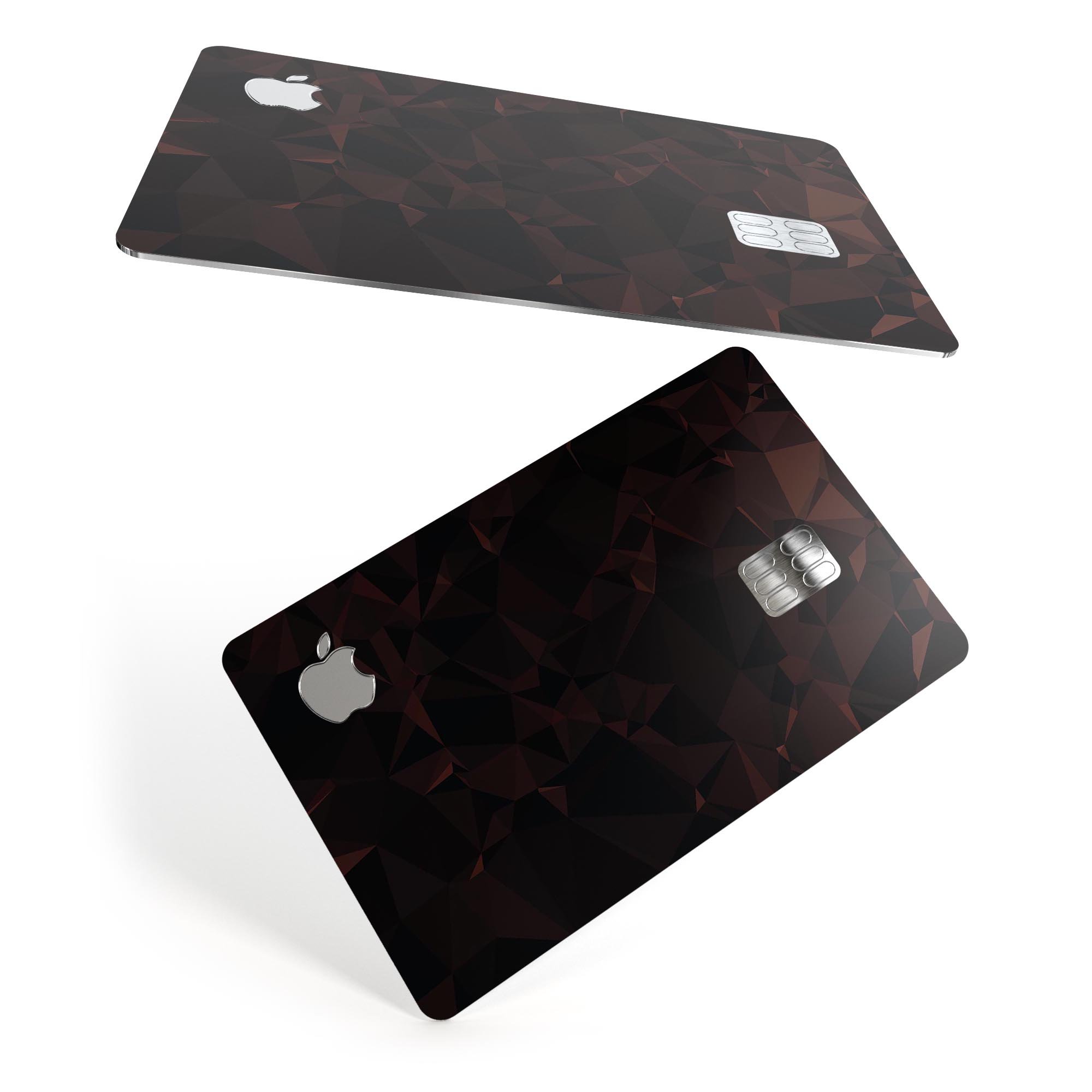 Dark Geometric V1 decal skin kit for Apple Card, showcasing premium vinyl design and protective features.