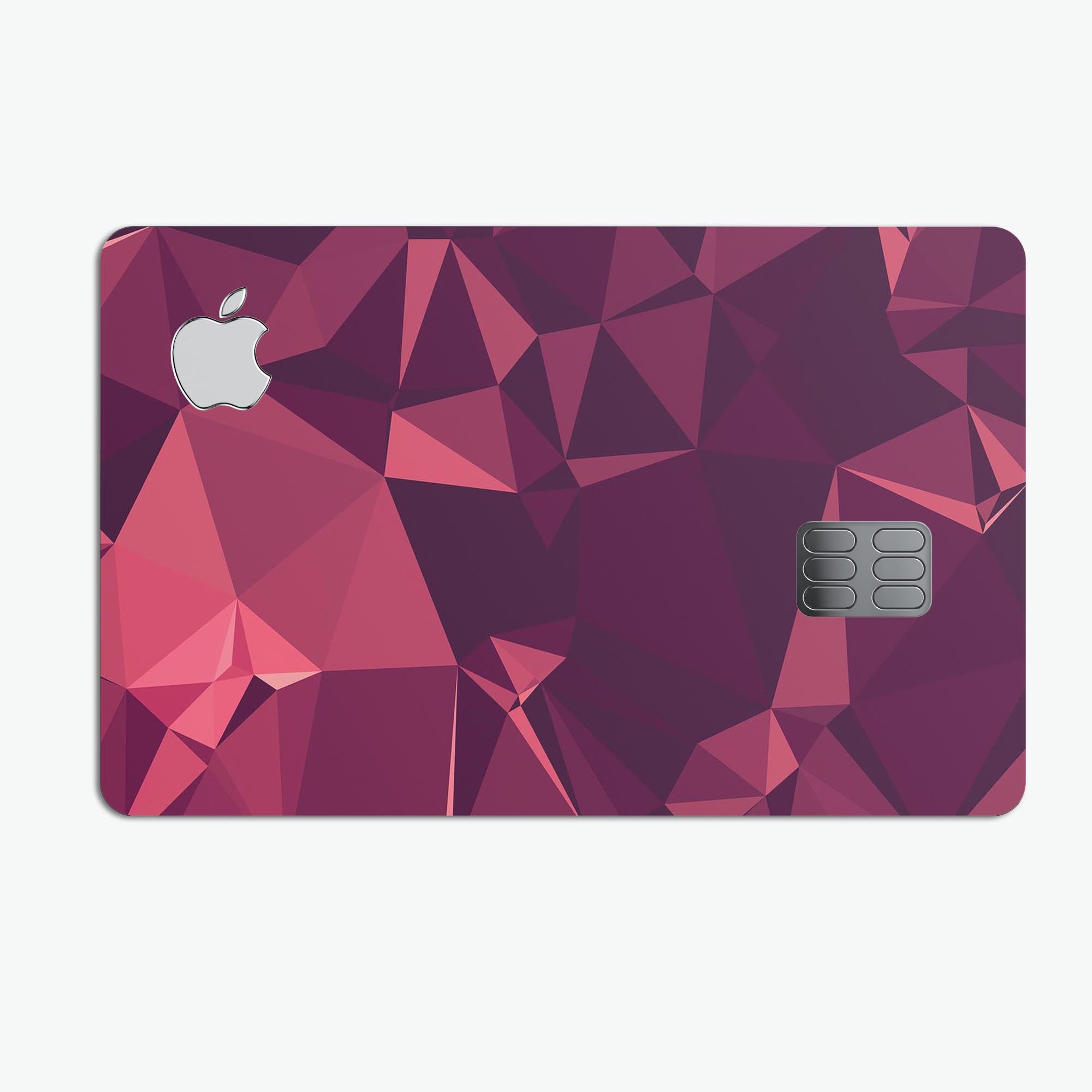 Dark Geometric V15 decal skin for Apple Card, showcasing premium vinyl design and protective features.