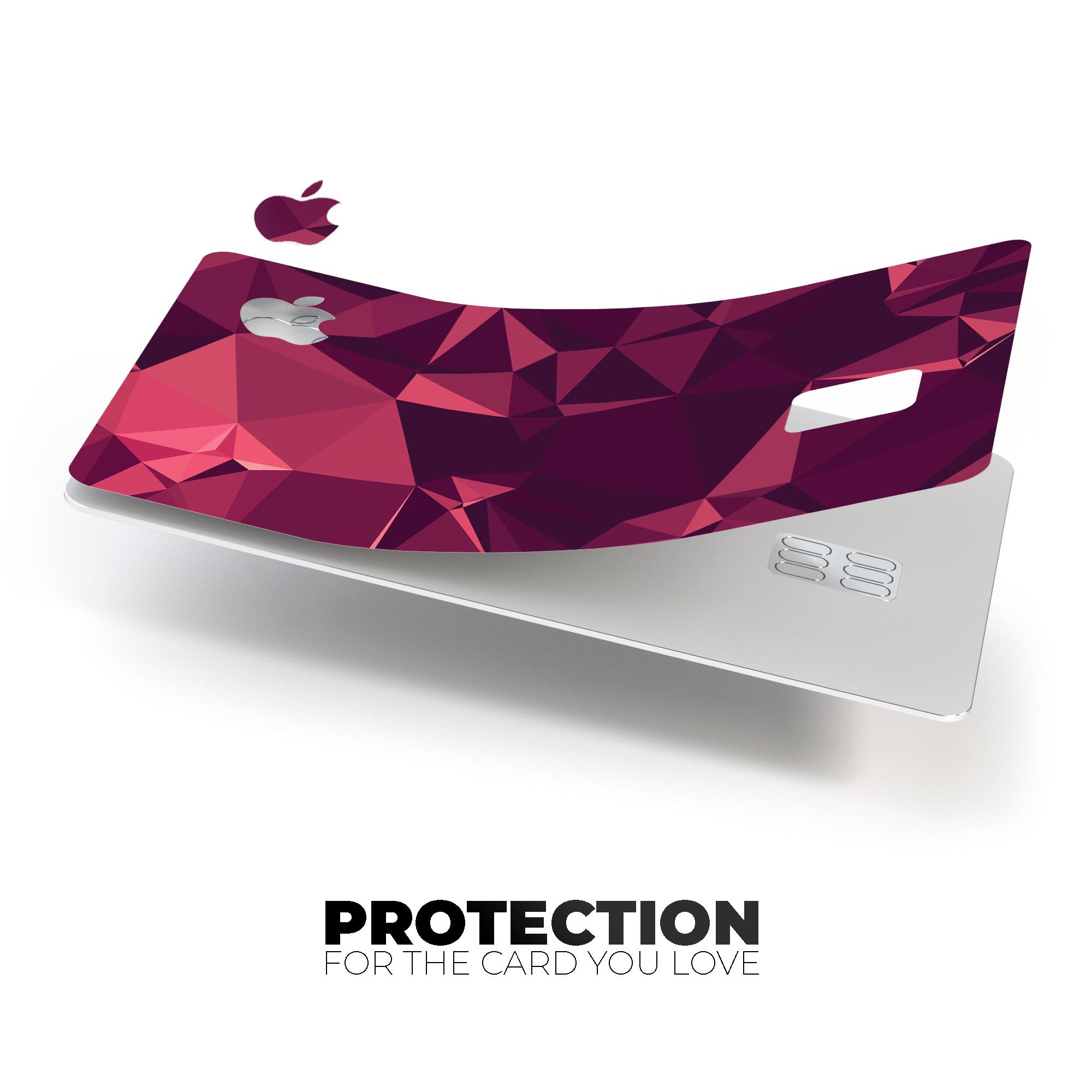 Dark Geometric V15 decal skin for Apple Card, showcasing premium vinyl design and protective features.