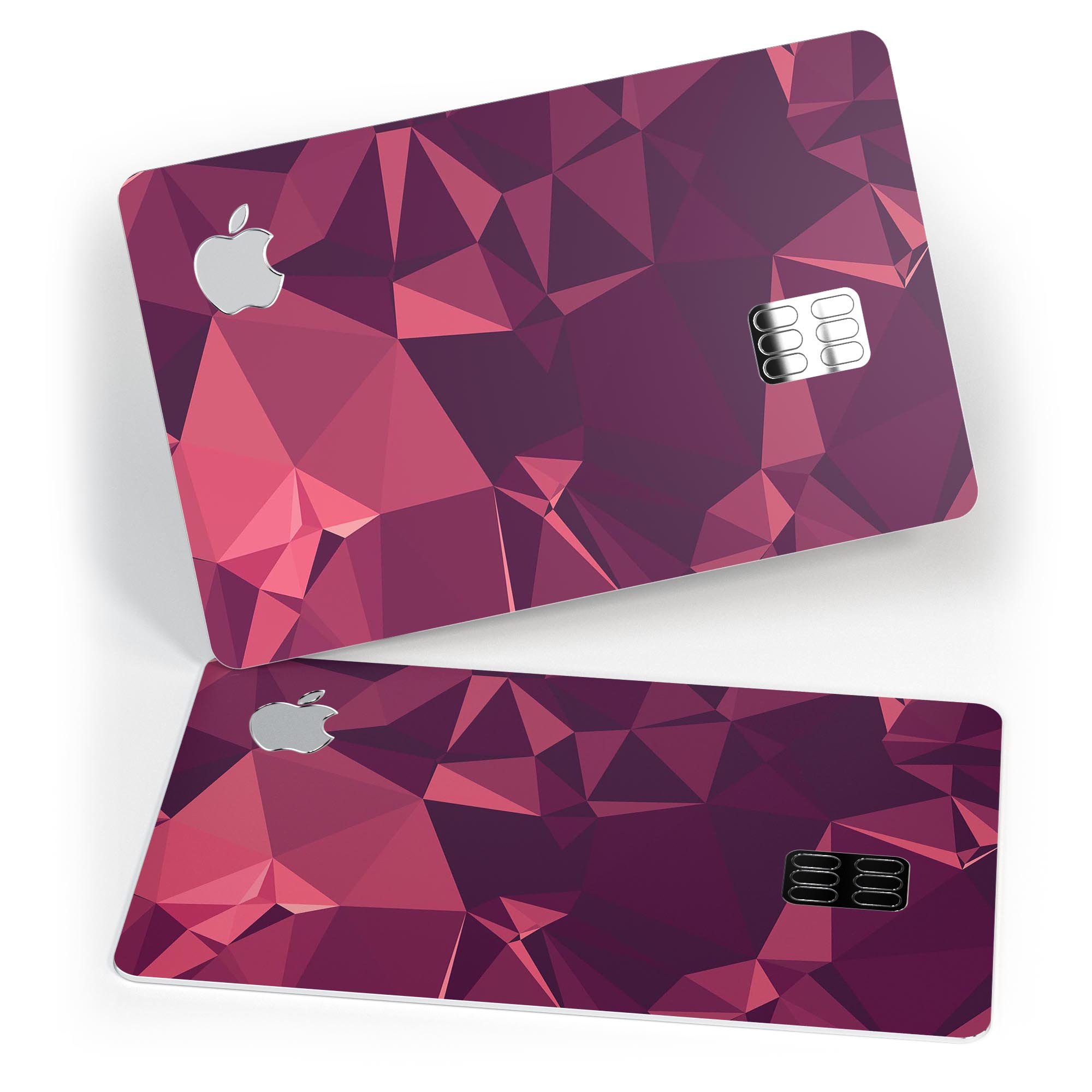 Dark Geometric V15 decal skin for Apple Card, showcasing premium vinyl design and protective features.