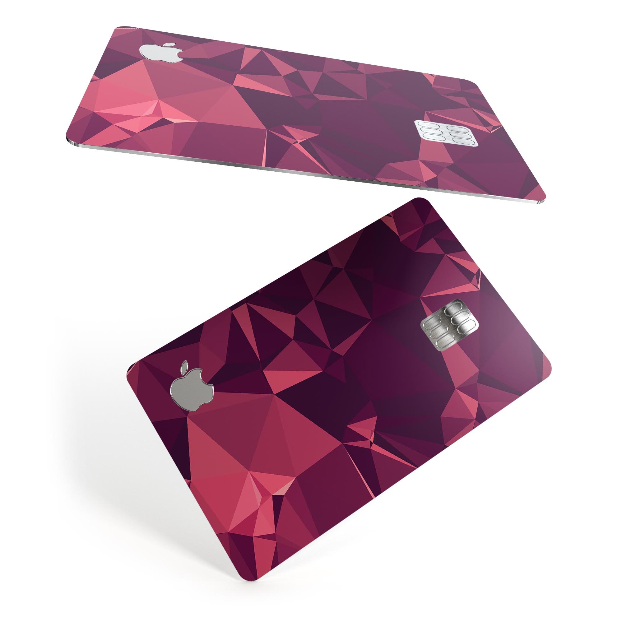 Dark Geometric V15 decal skin for Apple Card, showcasing premium vinyl design and protective features.