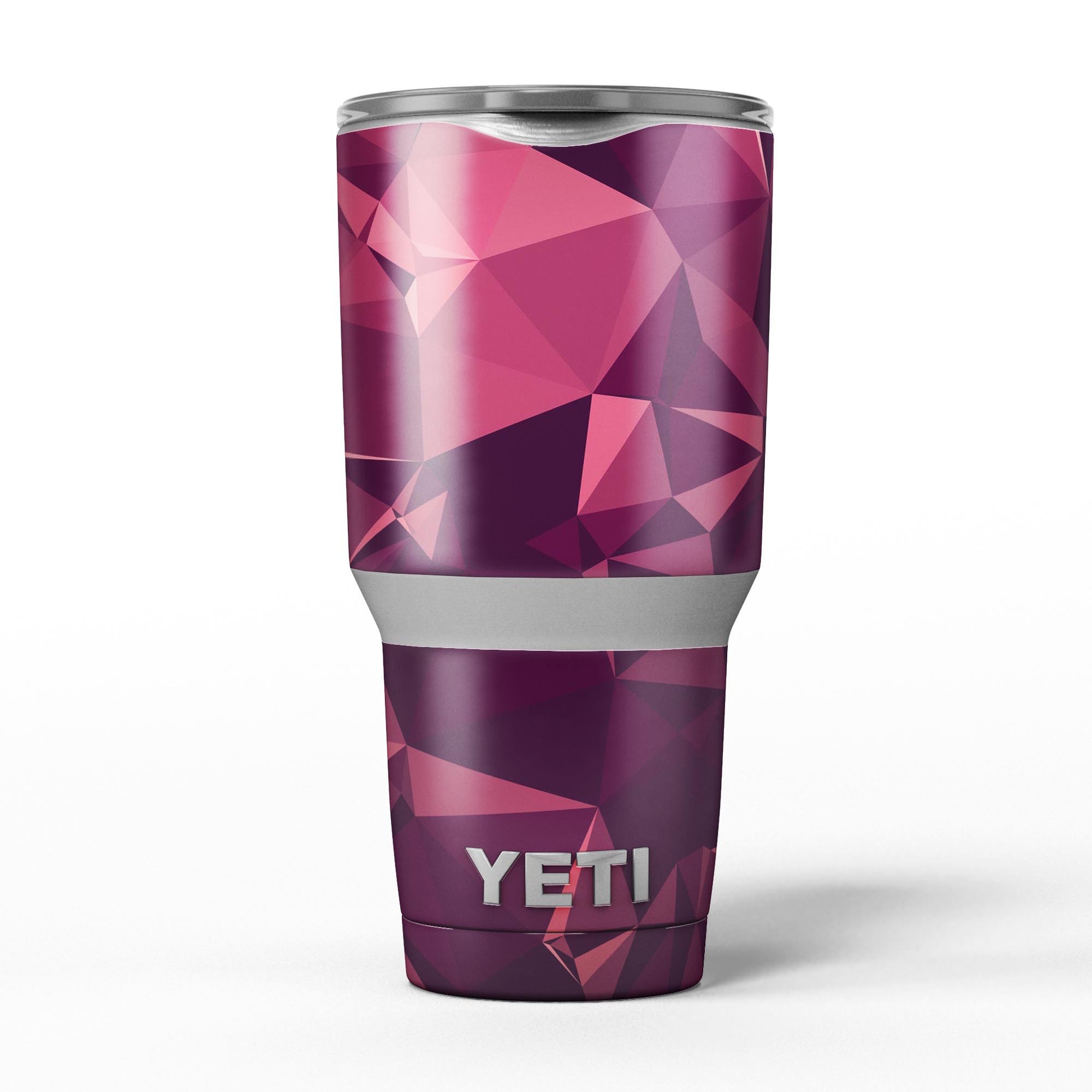 Dark Geometric V15 skin decal vinyl wrap kit for Yeti Cooler, showcasing a stylish geometric design and premium quality material.